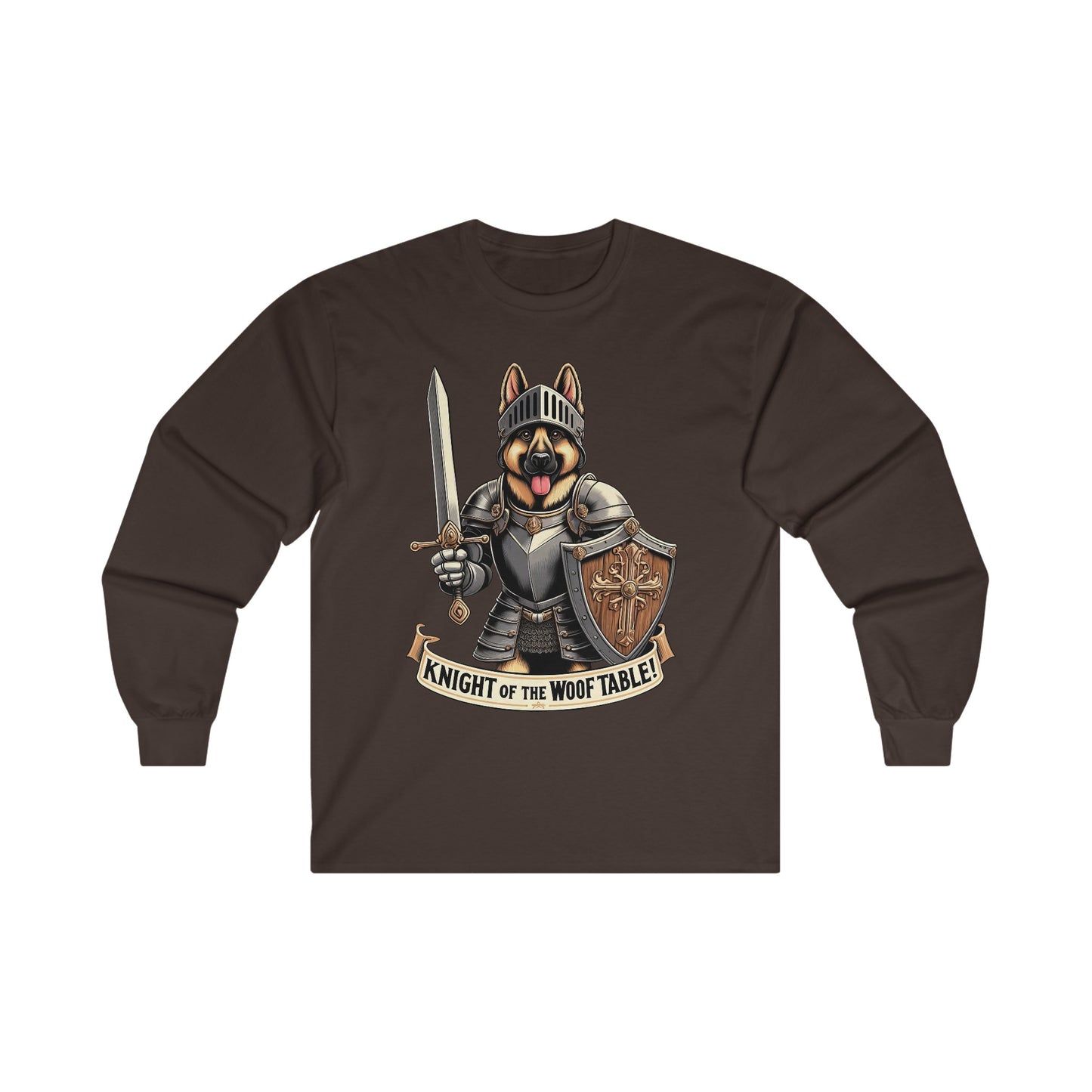 Knight of the Wolf Table Long Sleeve Shirt (20 colors) (German Shepherd)