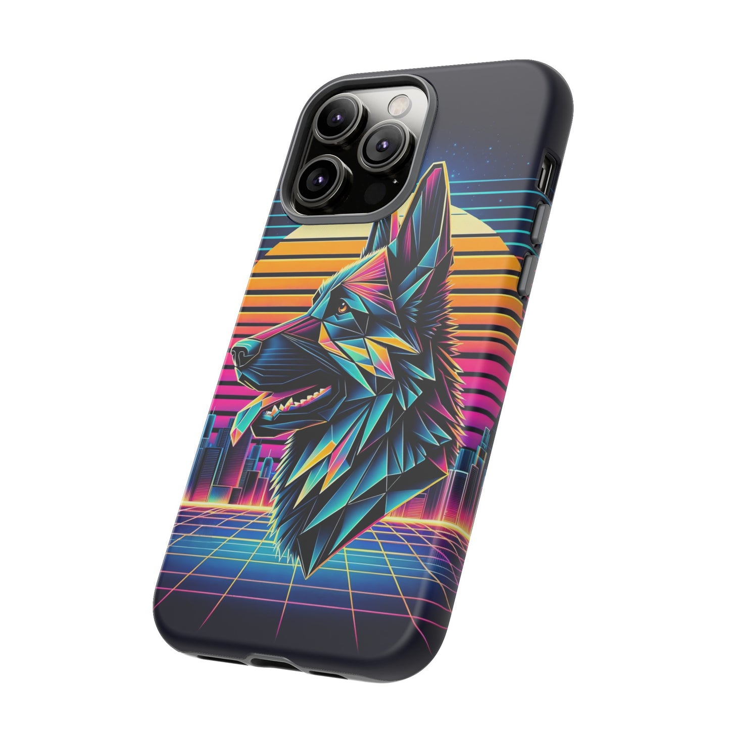 Origami and polyart German Shepherd Phone Case