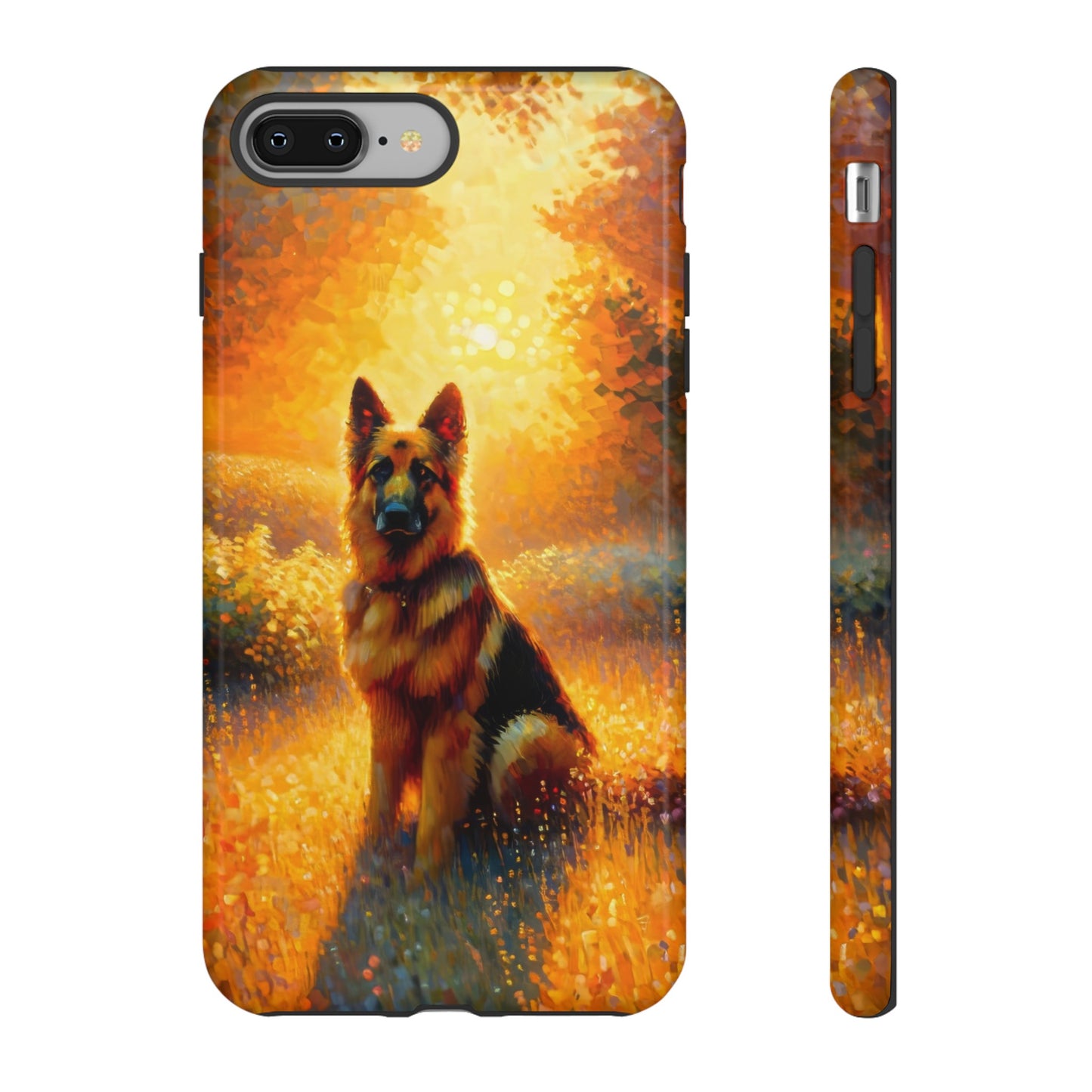 Golden hour and neo-impressionism German Shepherd Phone Case