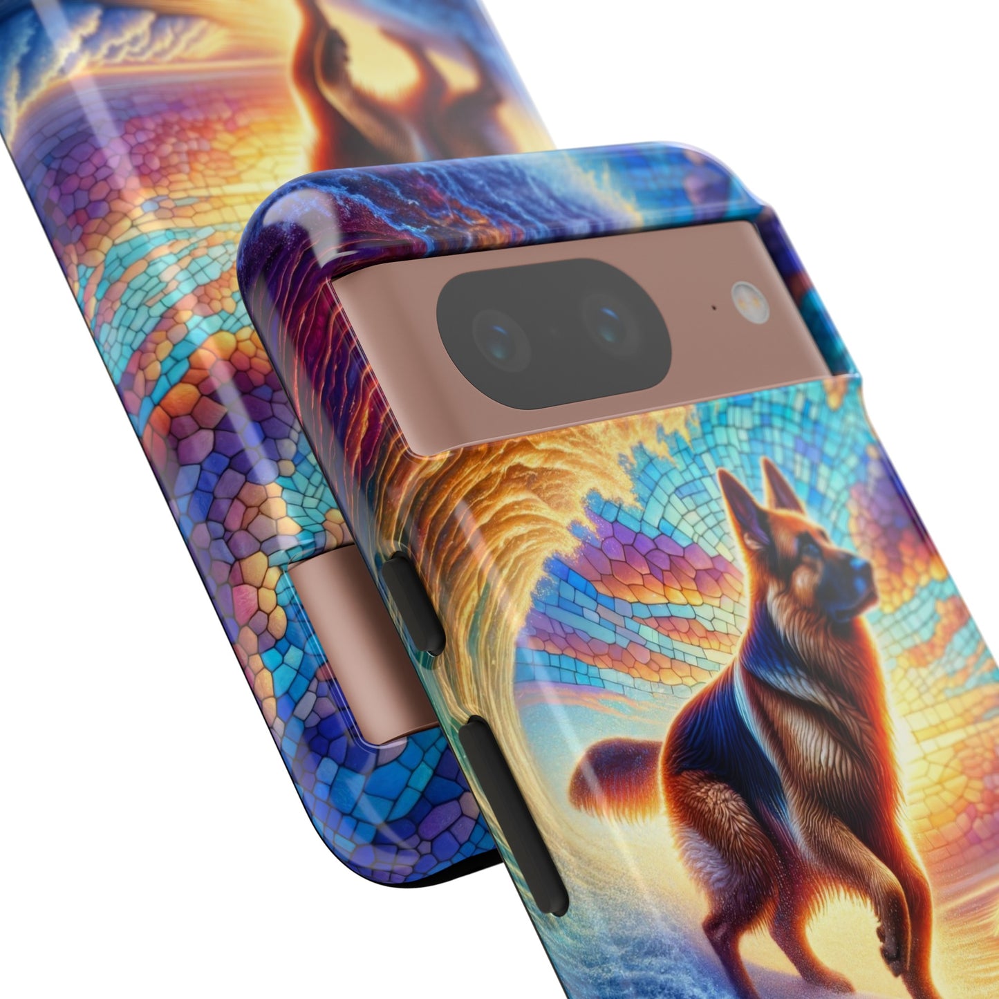 German Shepherd Surfing Phone Case