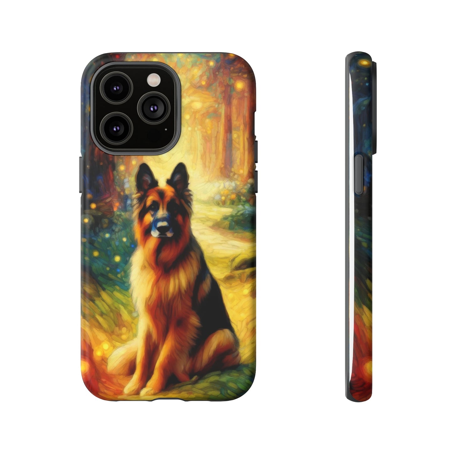 Neo-impressionism and fairy tale German Shepherd Phone Case