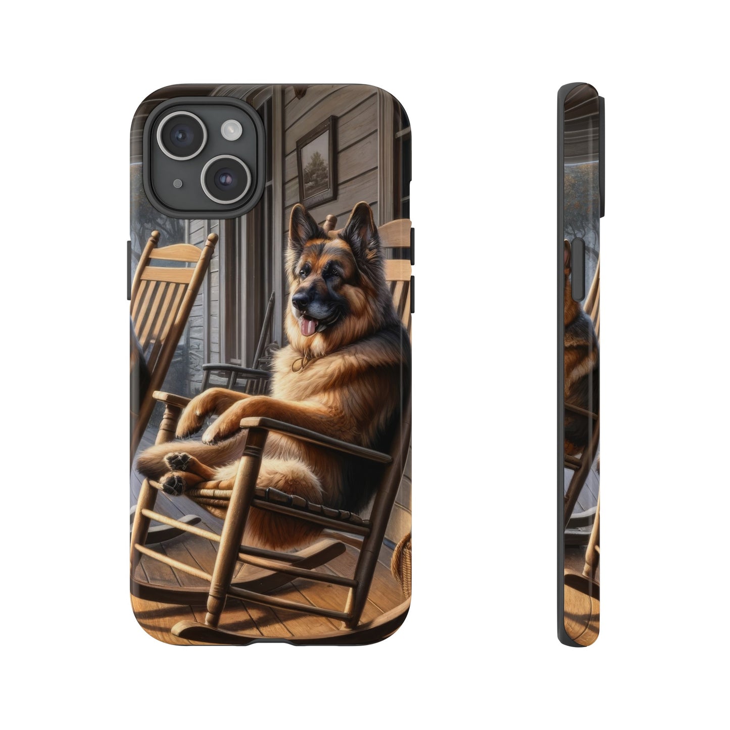 German Shepherd on the Porch Tough Phone Case