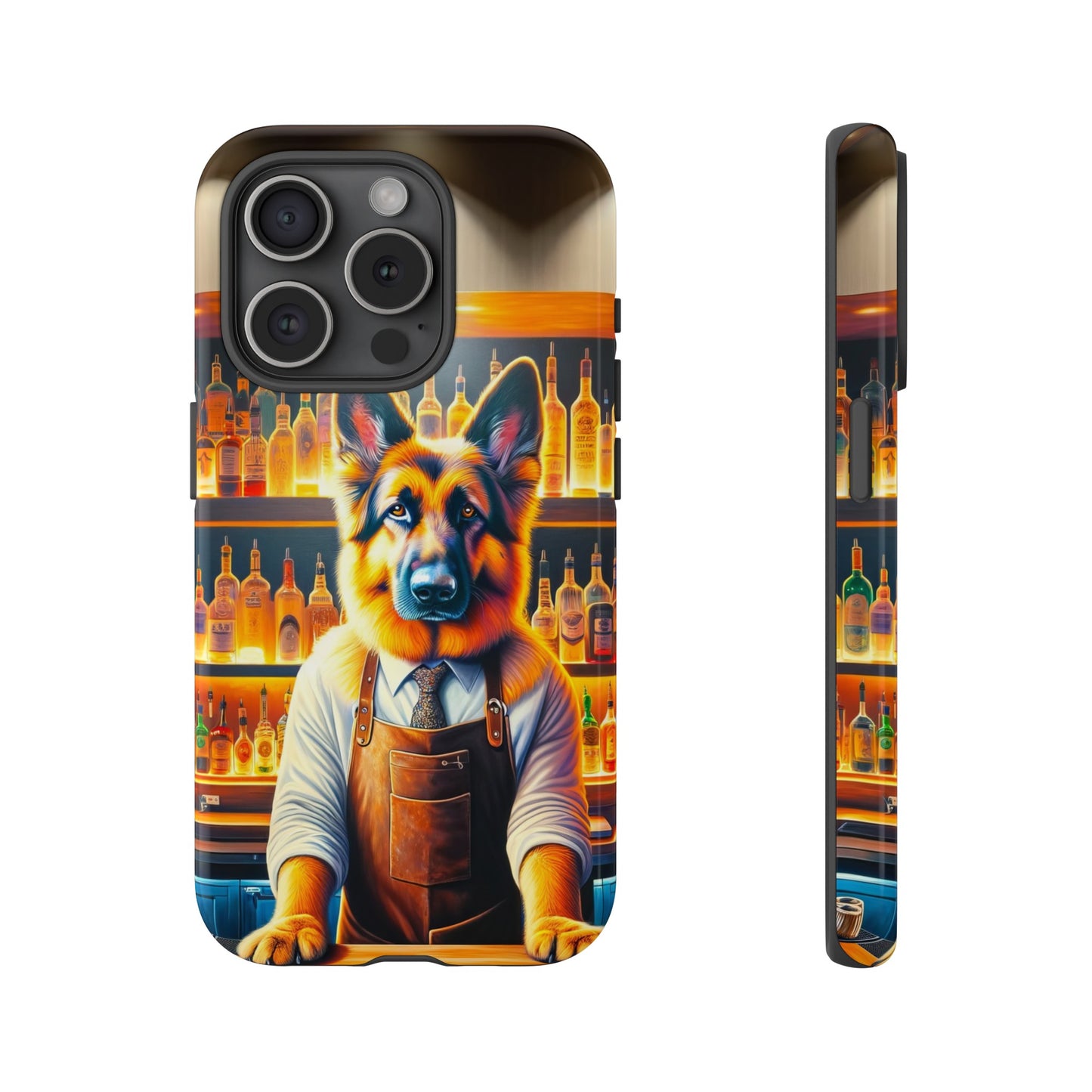 German Shepherd Tending a Bar Phone Case