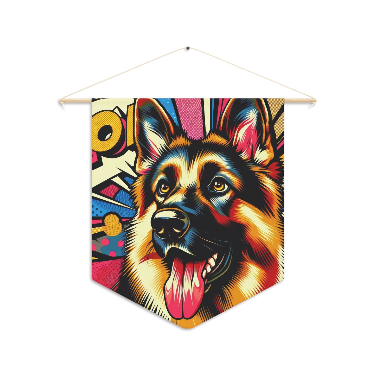 Anime style German Shepherd Pennant