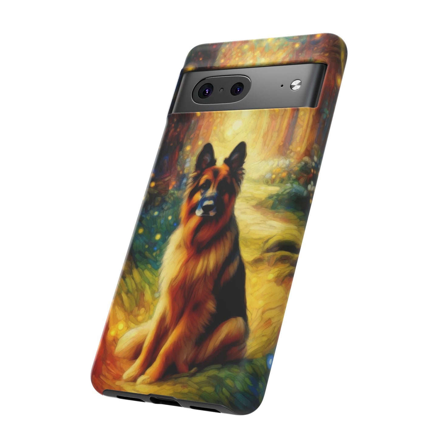 Neo-impressionism and fairy tale German Shepherd Phone Case