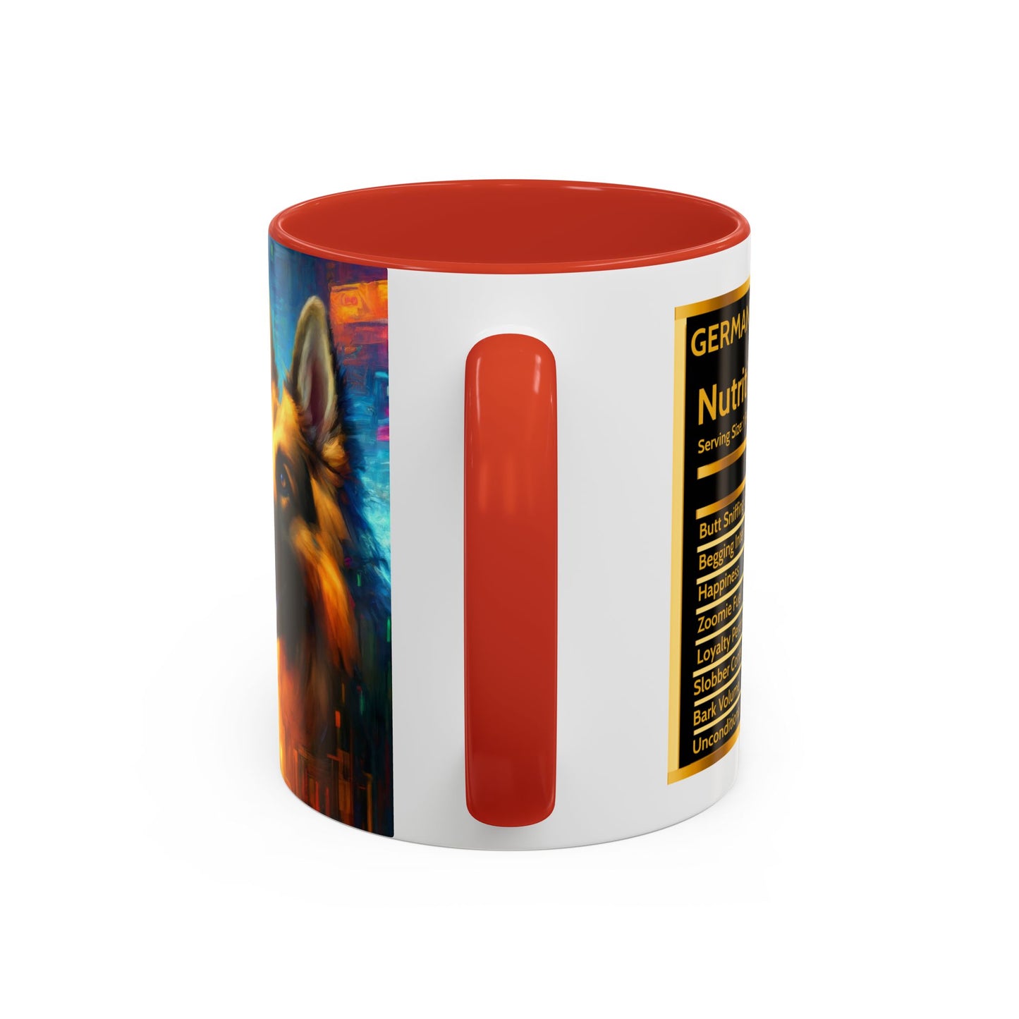 Impressionism meets cyberpunk German Shepherd Coffee Mug