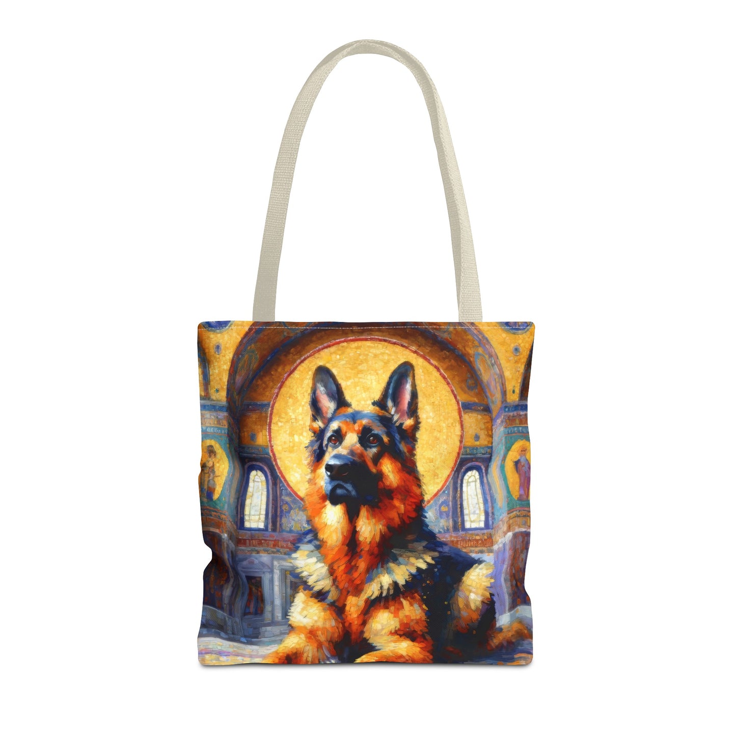 Neo-impressionist German Shepherd Tote Bag