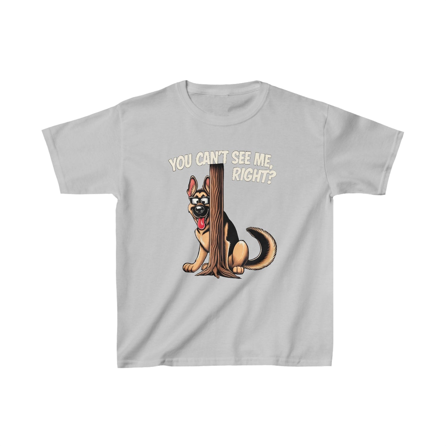 You Can't See Me.  Right? Kids Size T-Shirt (Multi colors) (German Shepherd)