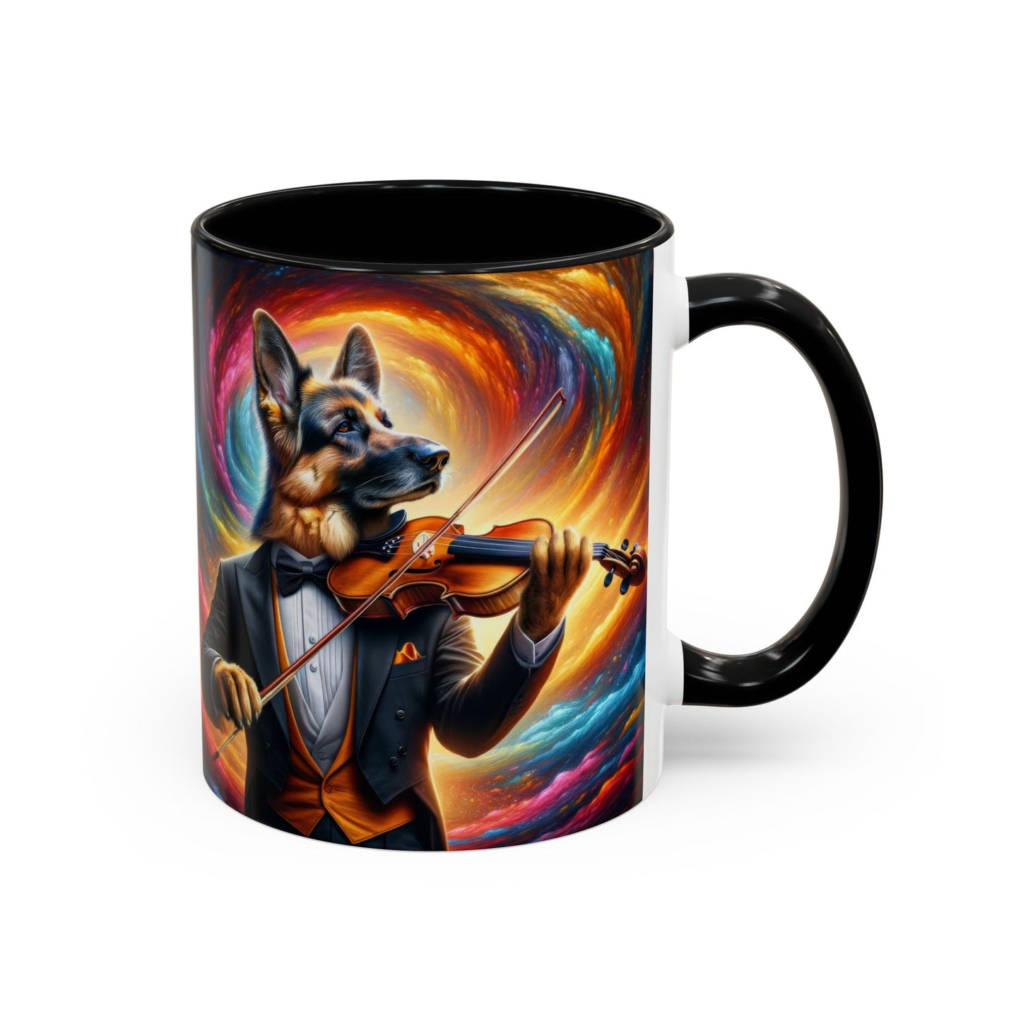 German Shepherd Violin Coffee Mug