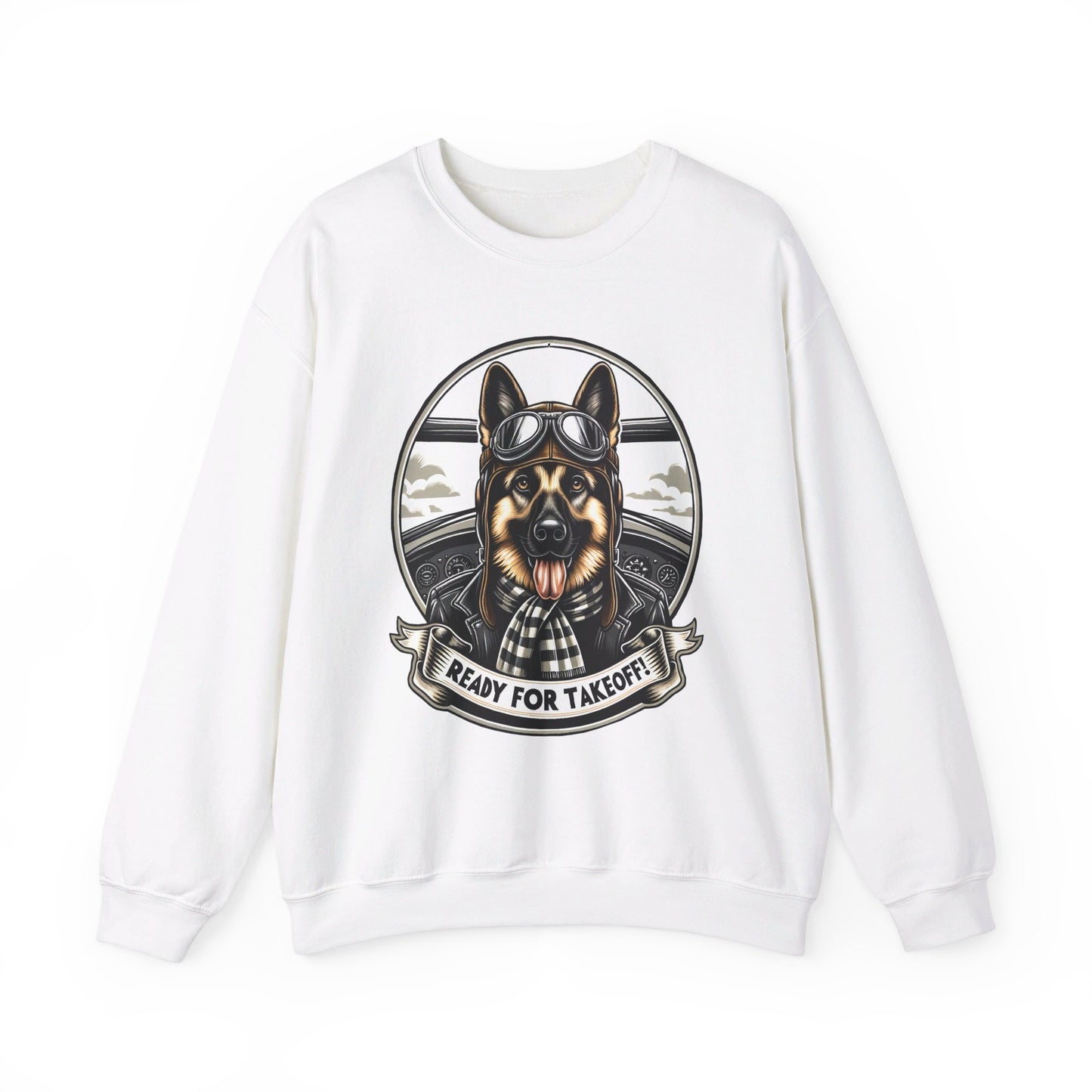 Ready for Takeoff! Sweatshirt (10 colors) (German Shepherd)