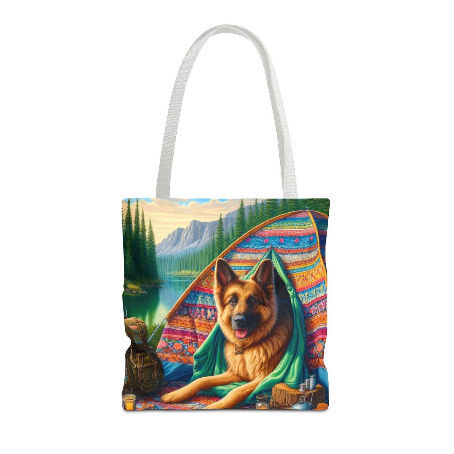 German Shepherd Camping Tote Bag