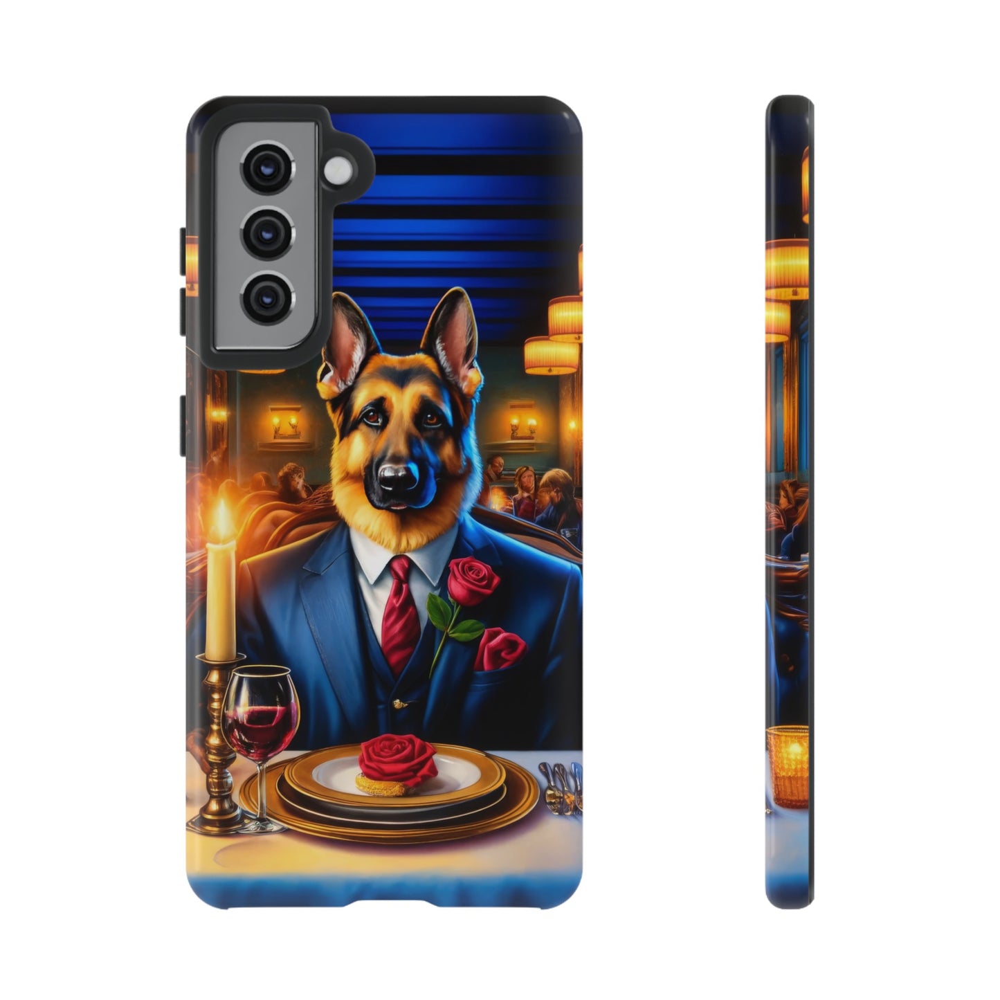 German Shepherd Going on a Date at a Restaurant Phone Case