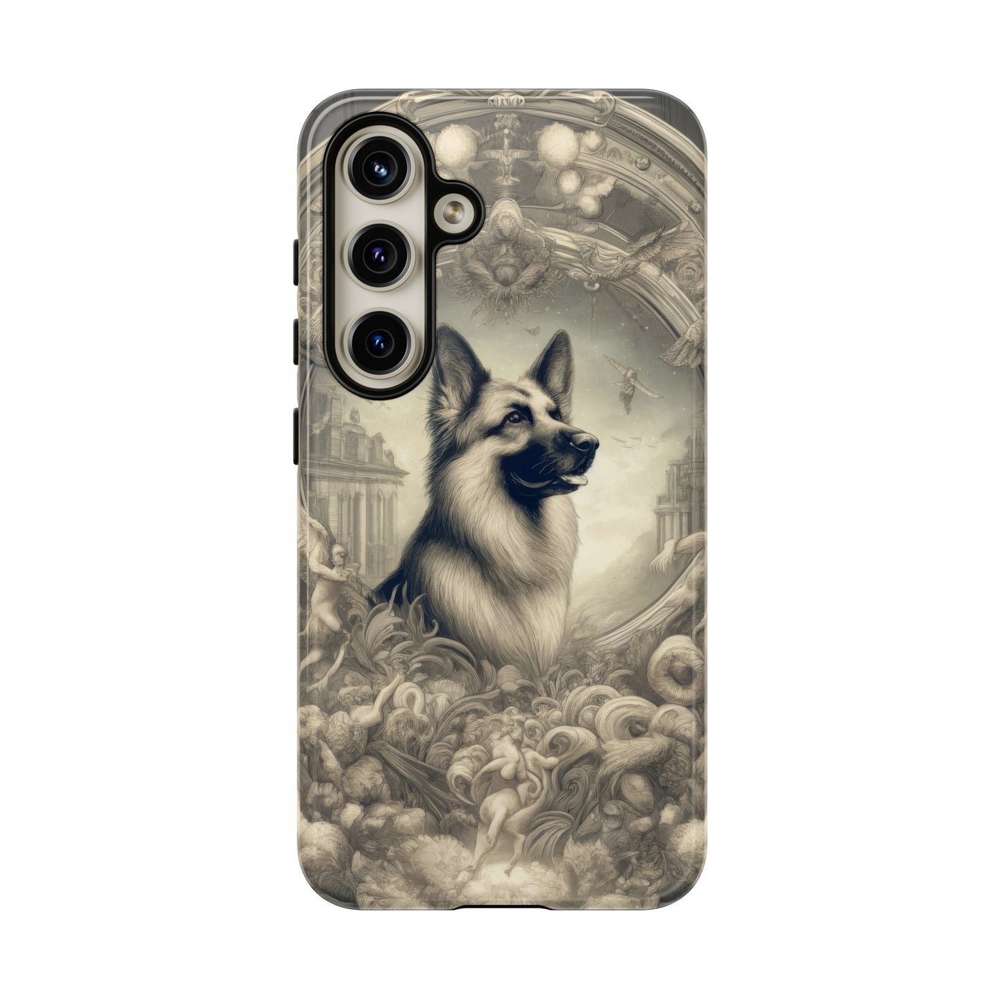 Dreamy fantasy and rococo German Shepherd Phone Case