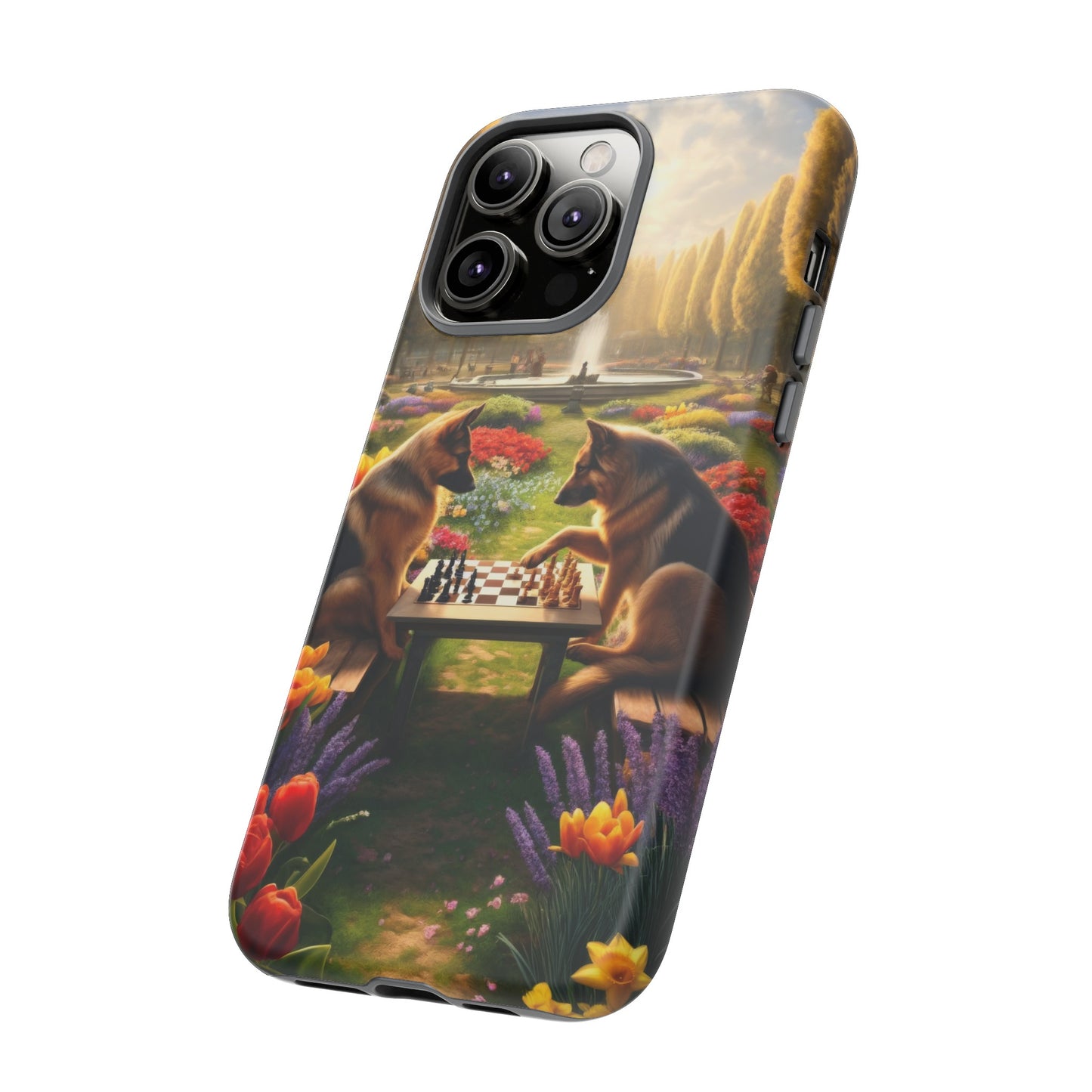 German Shepherd Playing Chess Phone Case