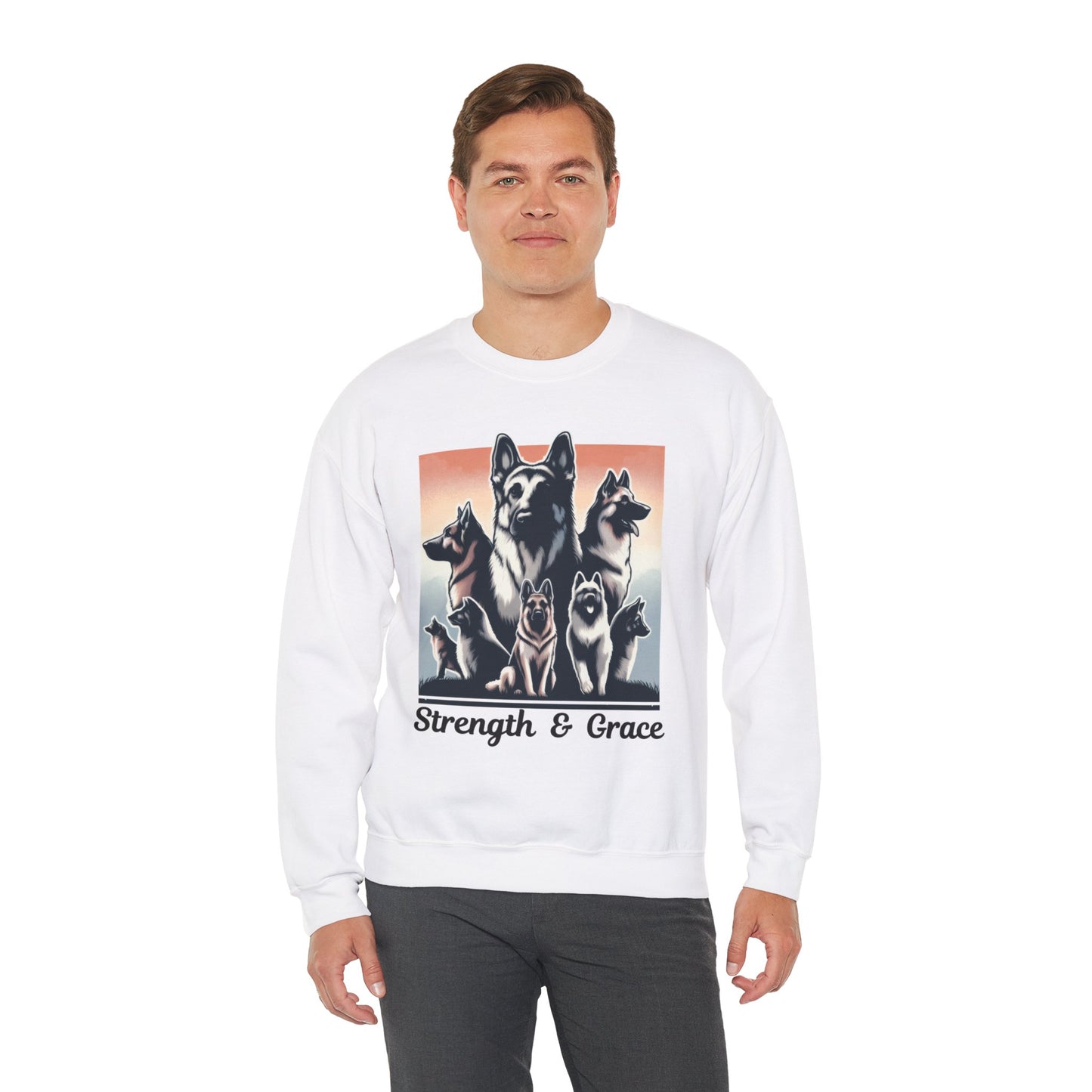 Strength And Grace Sweatshirt (10 colors) (German Shepherd)