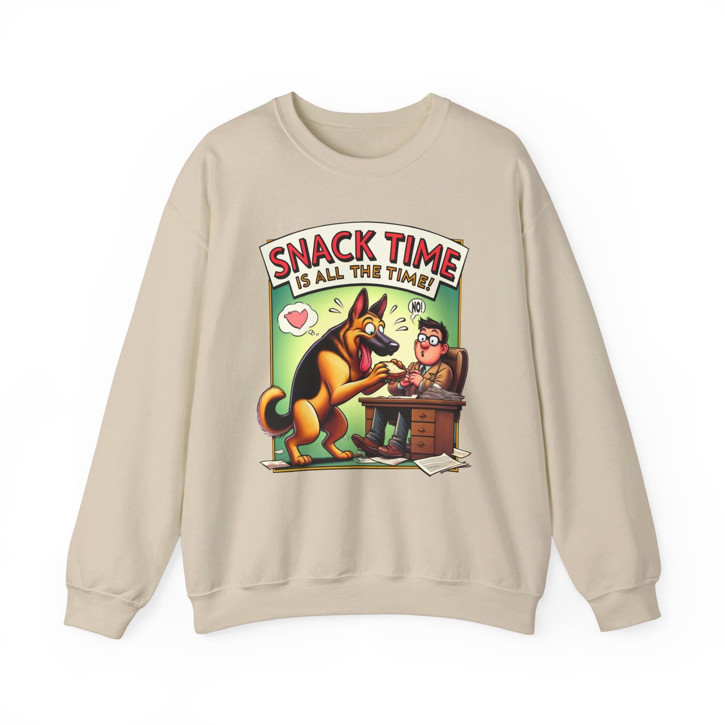 Snack Time is all the Time Sweatshirt (10 colors) (German Shepherd)