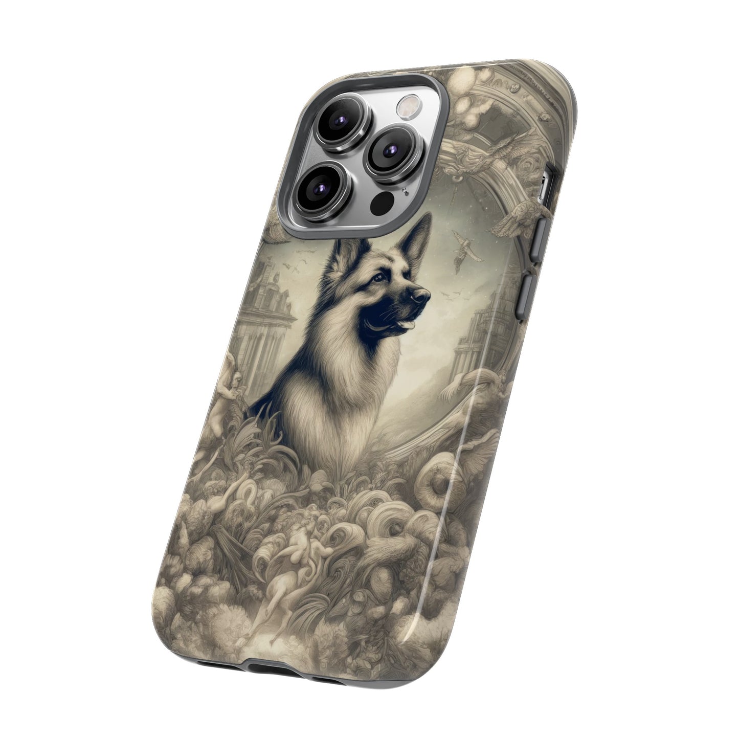 Dreamy fantasy and rococo German Shepherd Phone Case