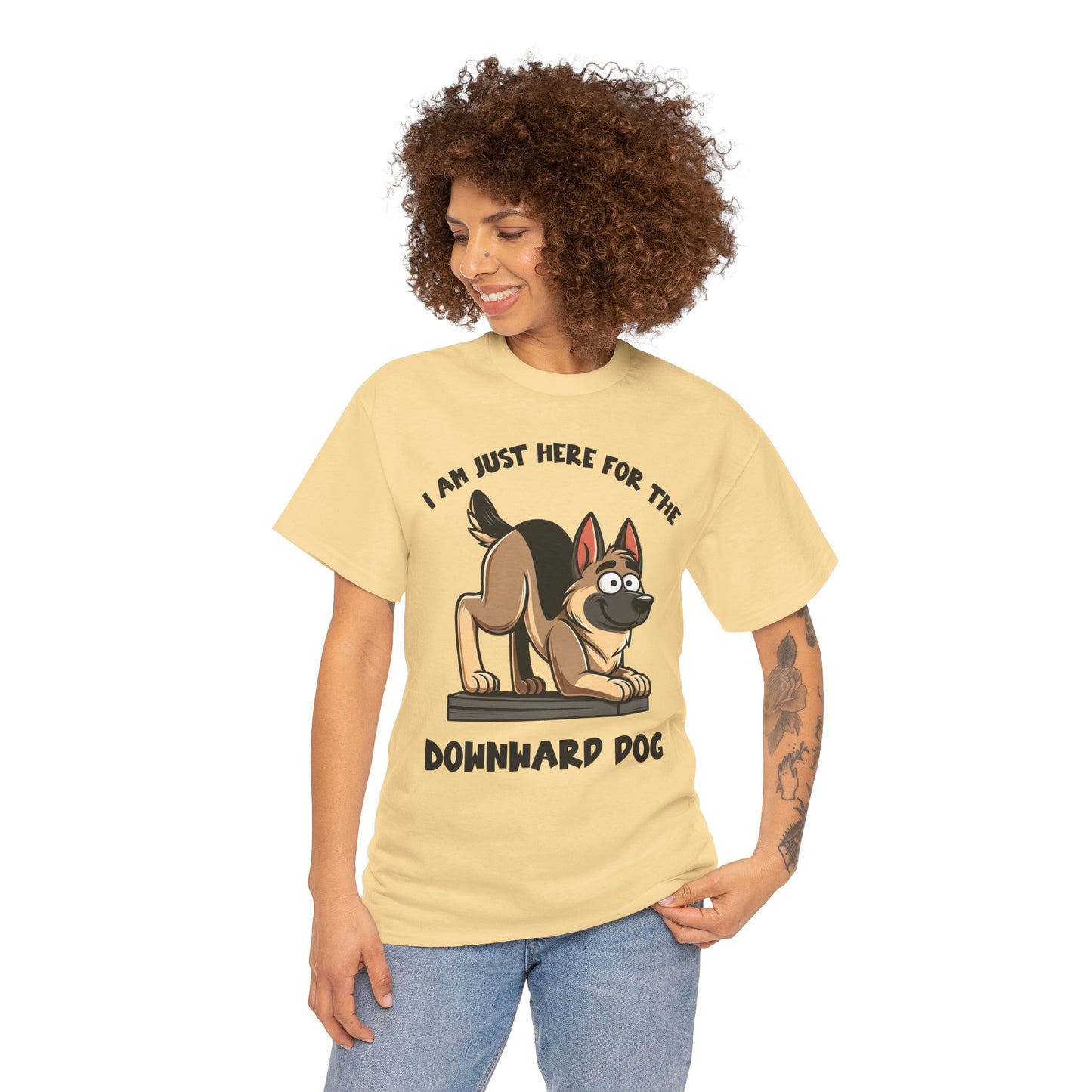 DownWard Dog T-Shirt (13 colors) (German Shepherd)