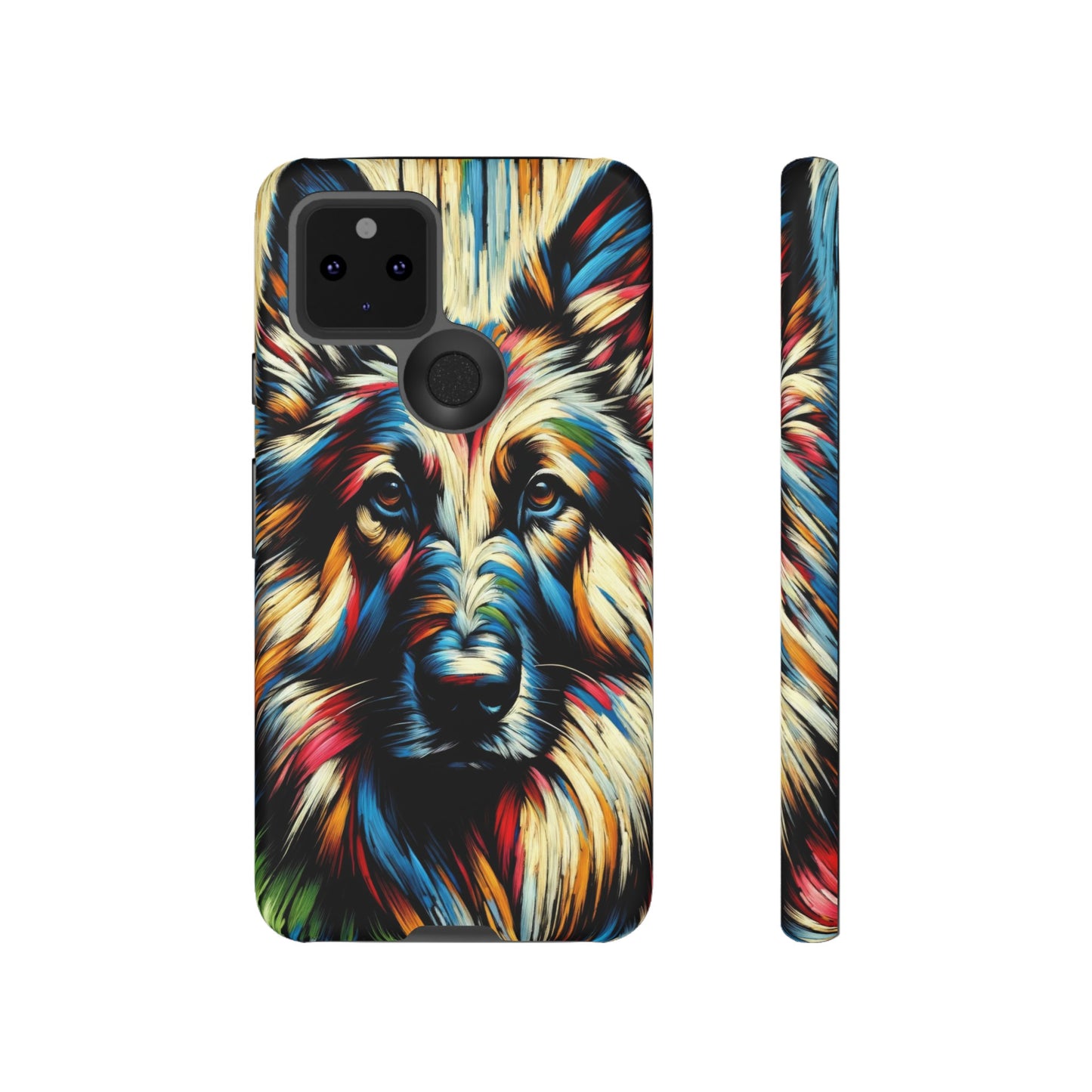 Fauvism scratchboard technique German Shepherd Phone Case