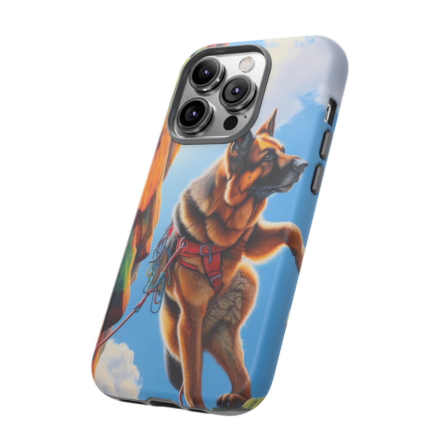 German Shepherd Rock climbing Phone Case