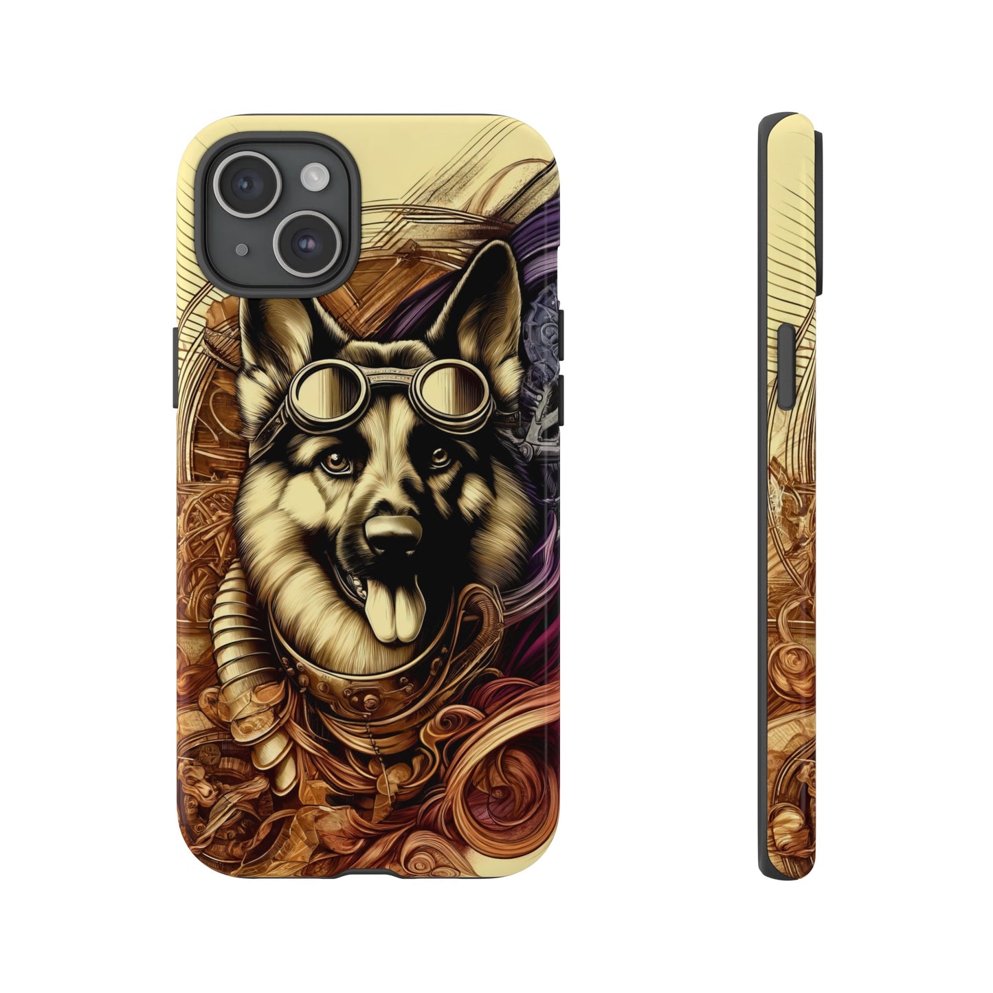 Steampunk German Shepherd Phone Case