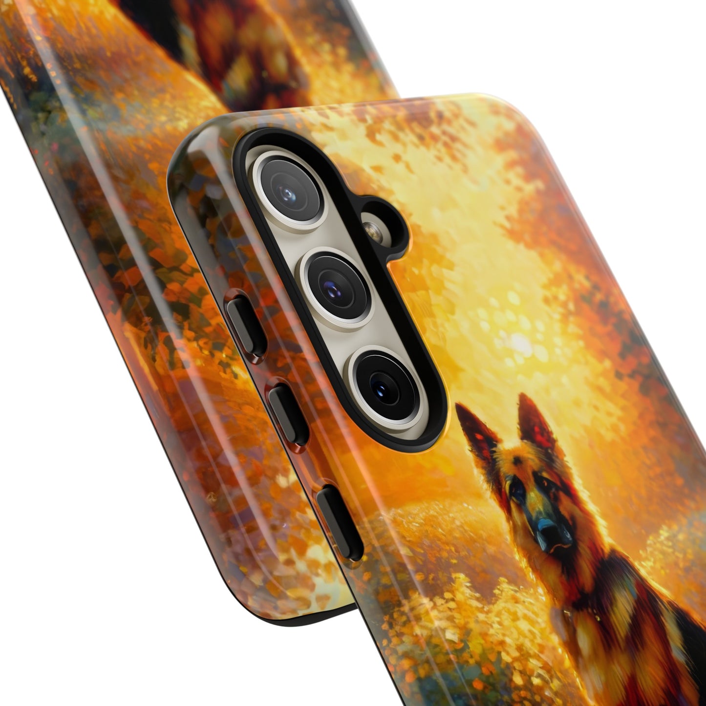 Golden hour and neo-impressionism German Shepherd Phone Case