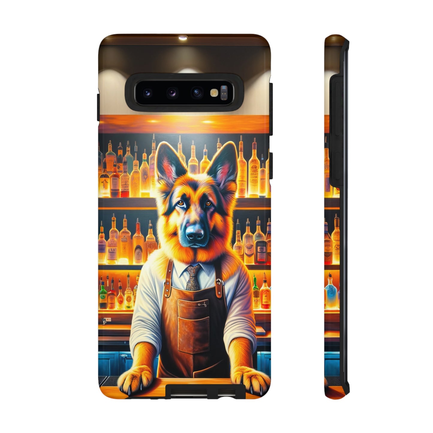 German Shepherd Tending a Bar Phone Case