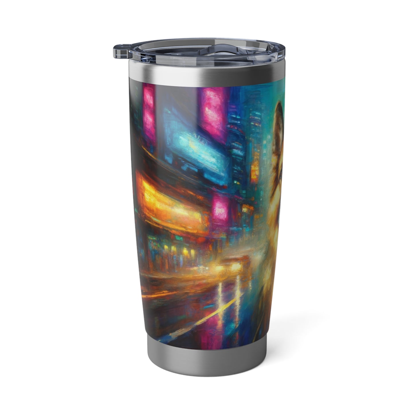 Impressionism meets cyberpunk German Shepherd 20oz Tumbler