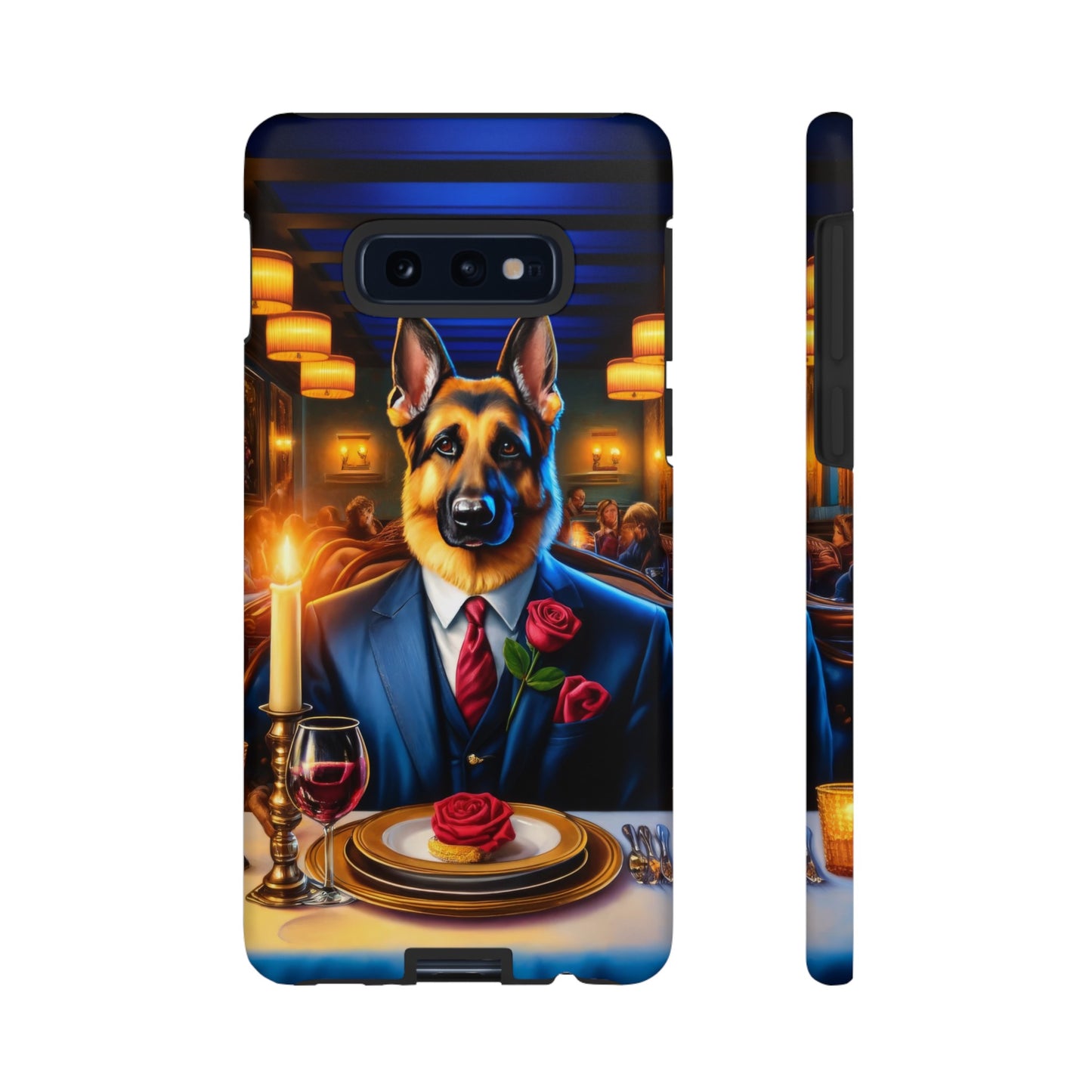 German Shepherd Going on a Date at a Restaurant Phone Case