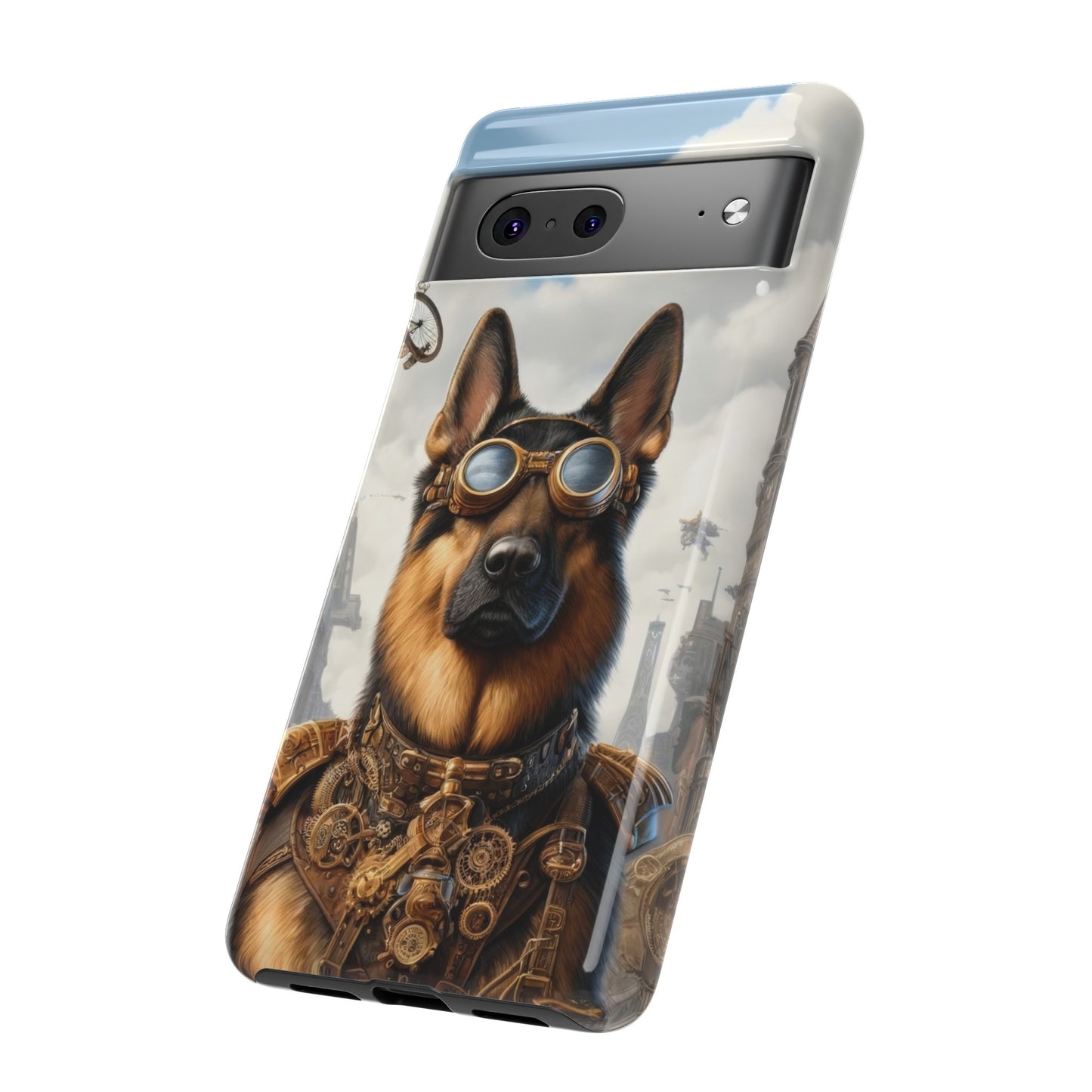 Realism and steampunk German Shepherd Phone Case