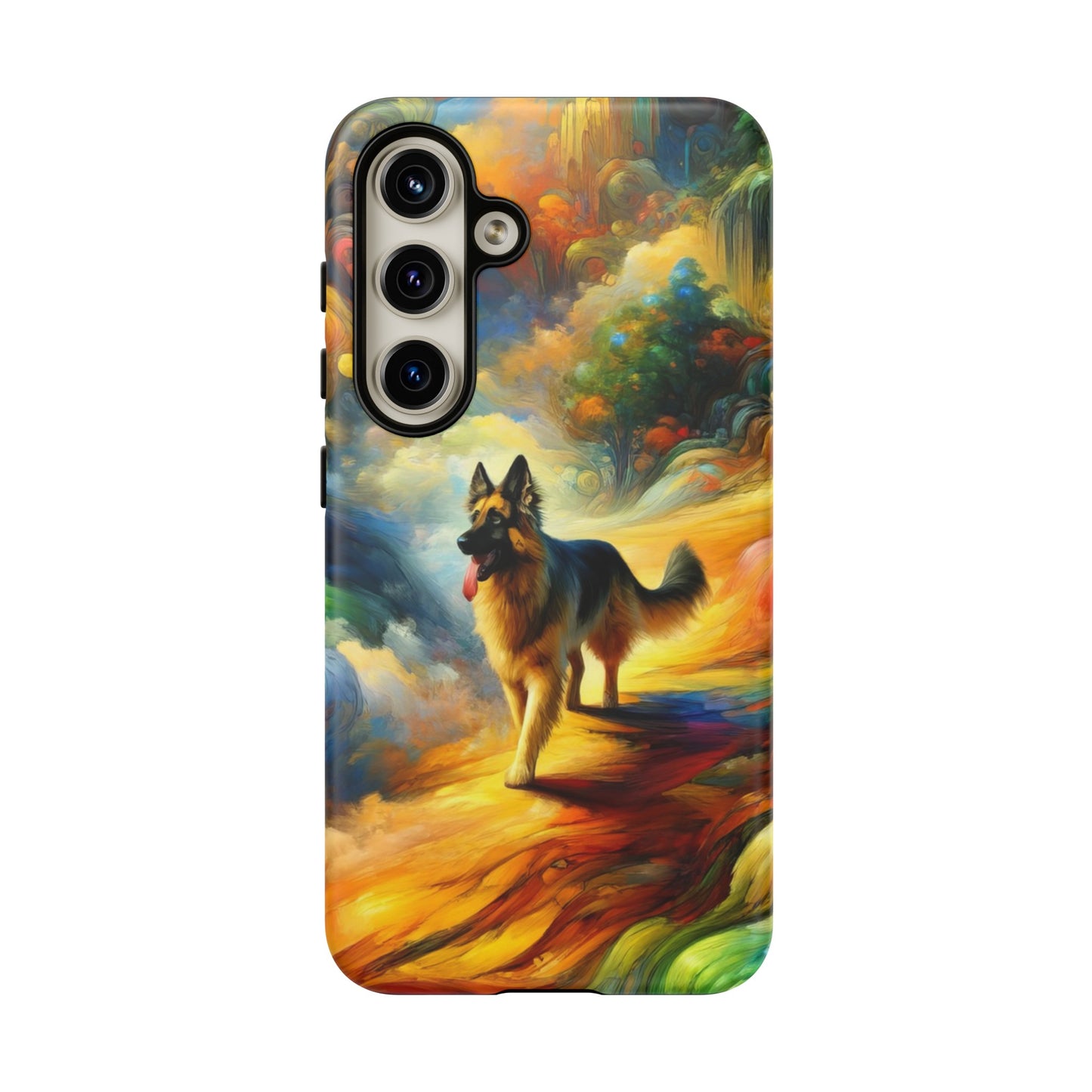 Fantasy and fauvism German Shepherd Phone Case