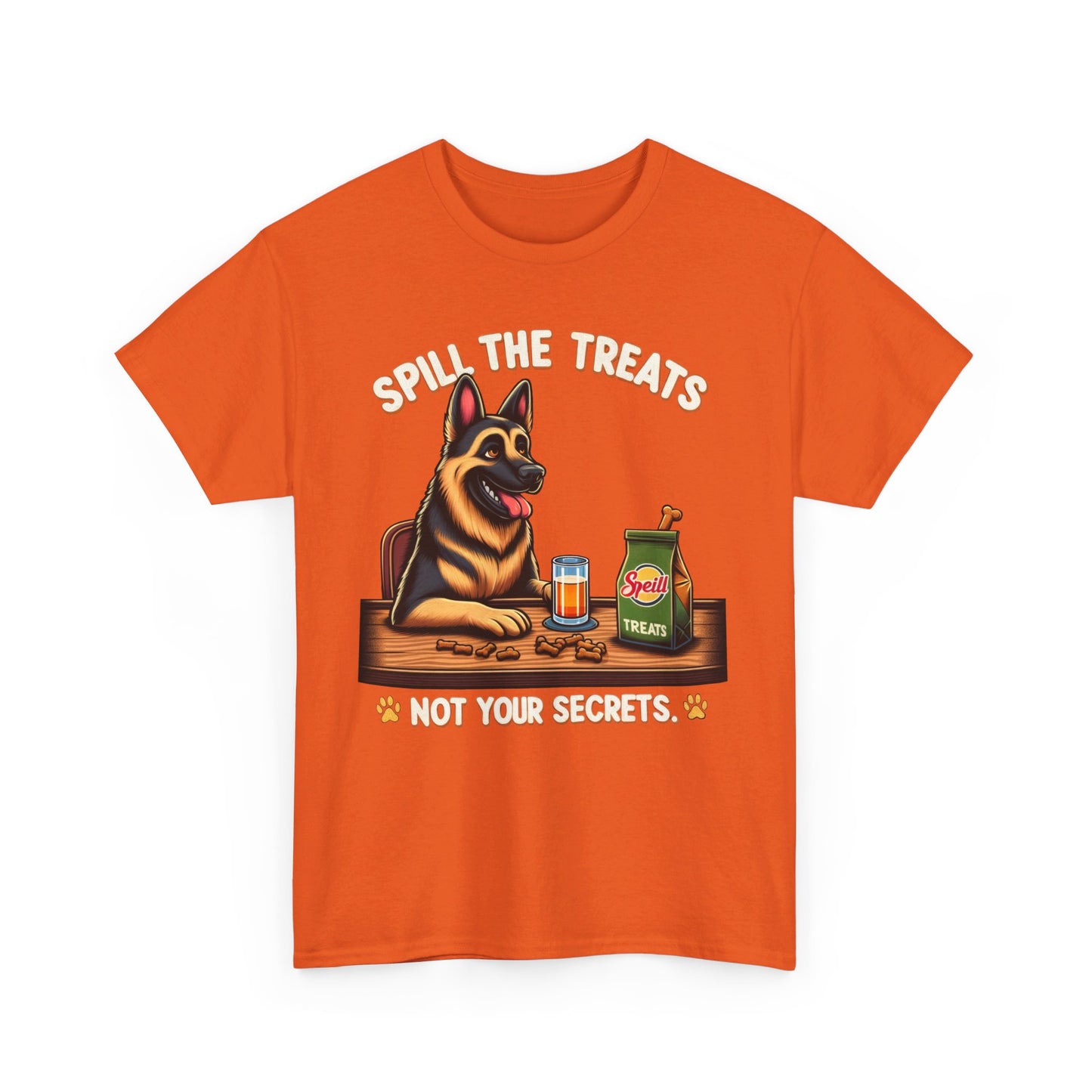 Spill the Treats T-Shirt (13 colors) (German Shepherd)