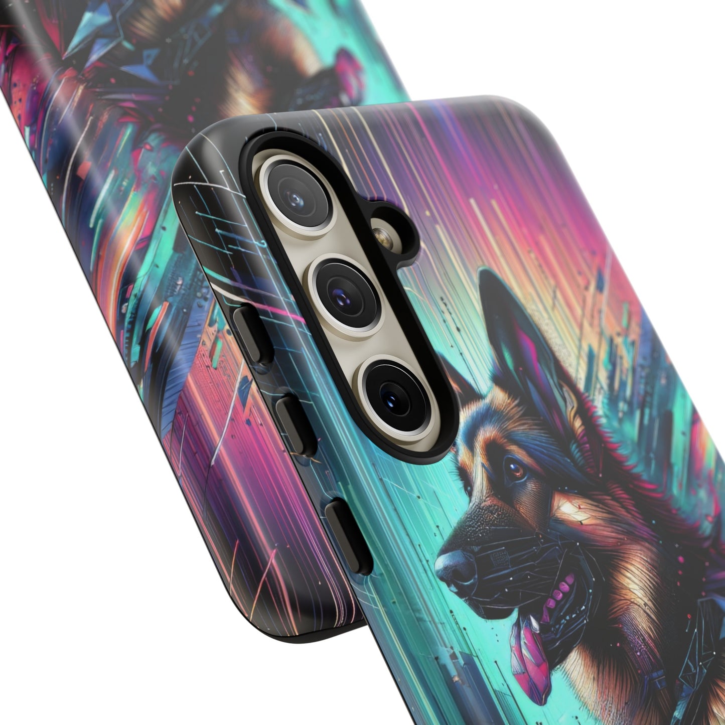 Futurism and gothic German Shepherd Phone Case