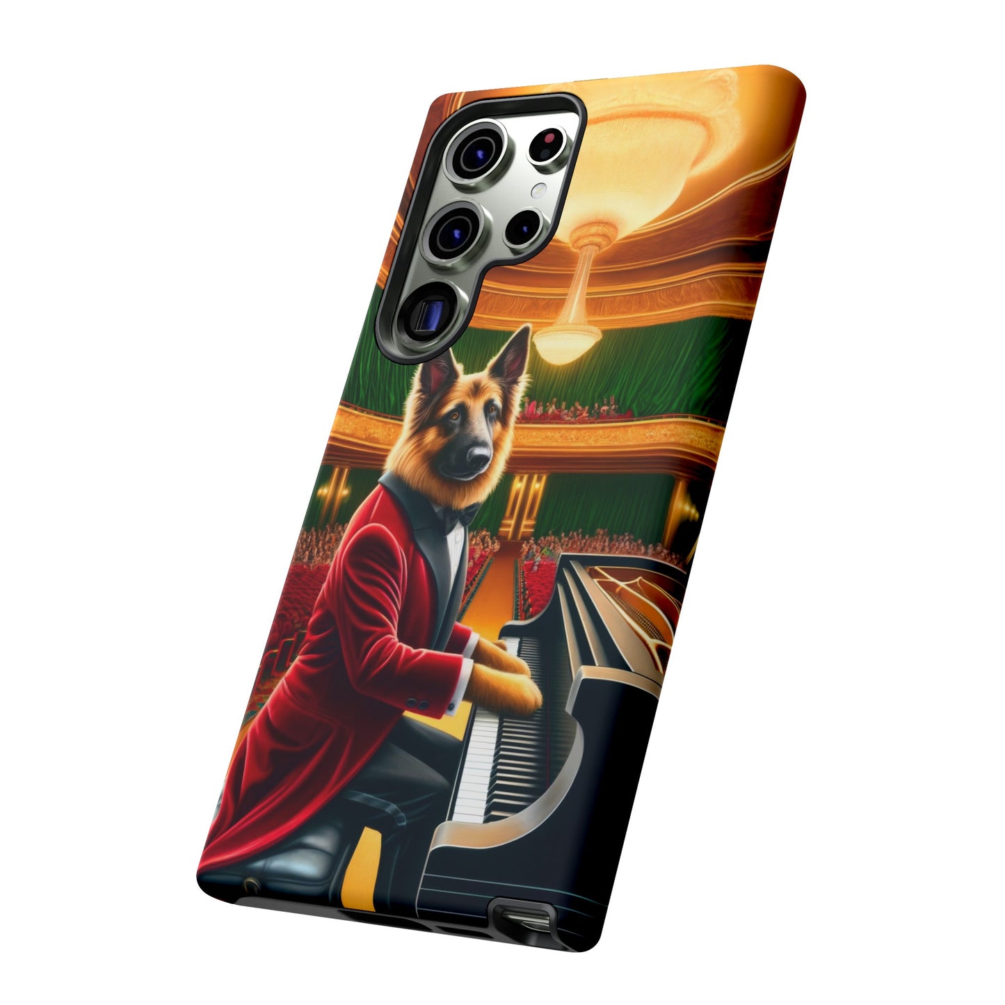 German Shepherd Playing the Piano Phone Case