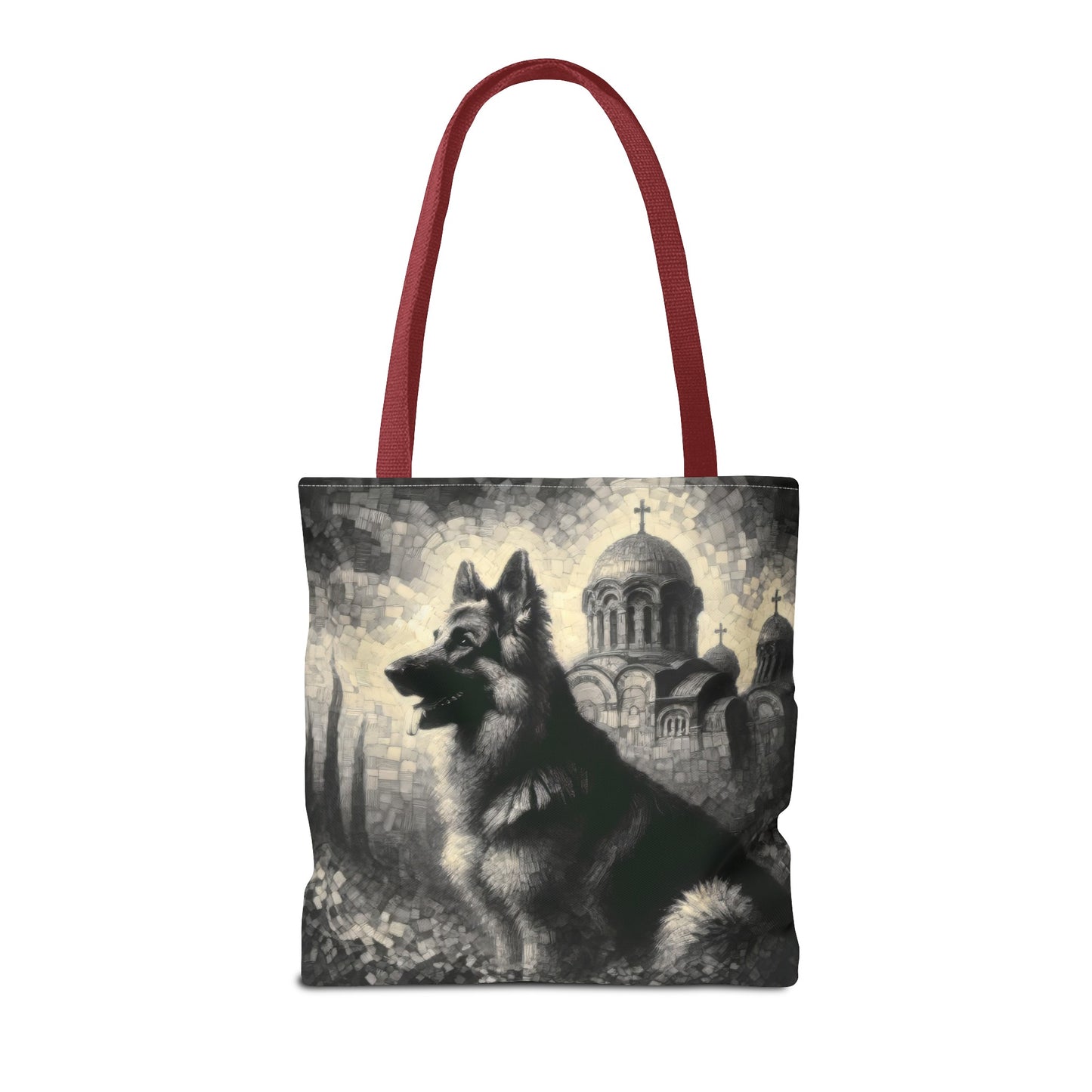 Neo-impressionism German Shepherd Tote Bag