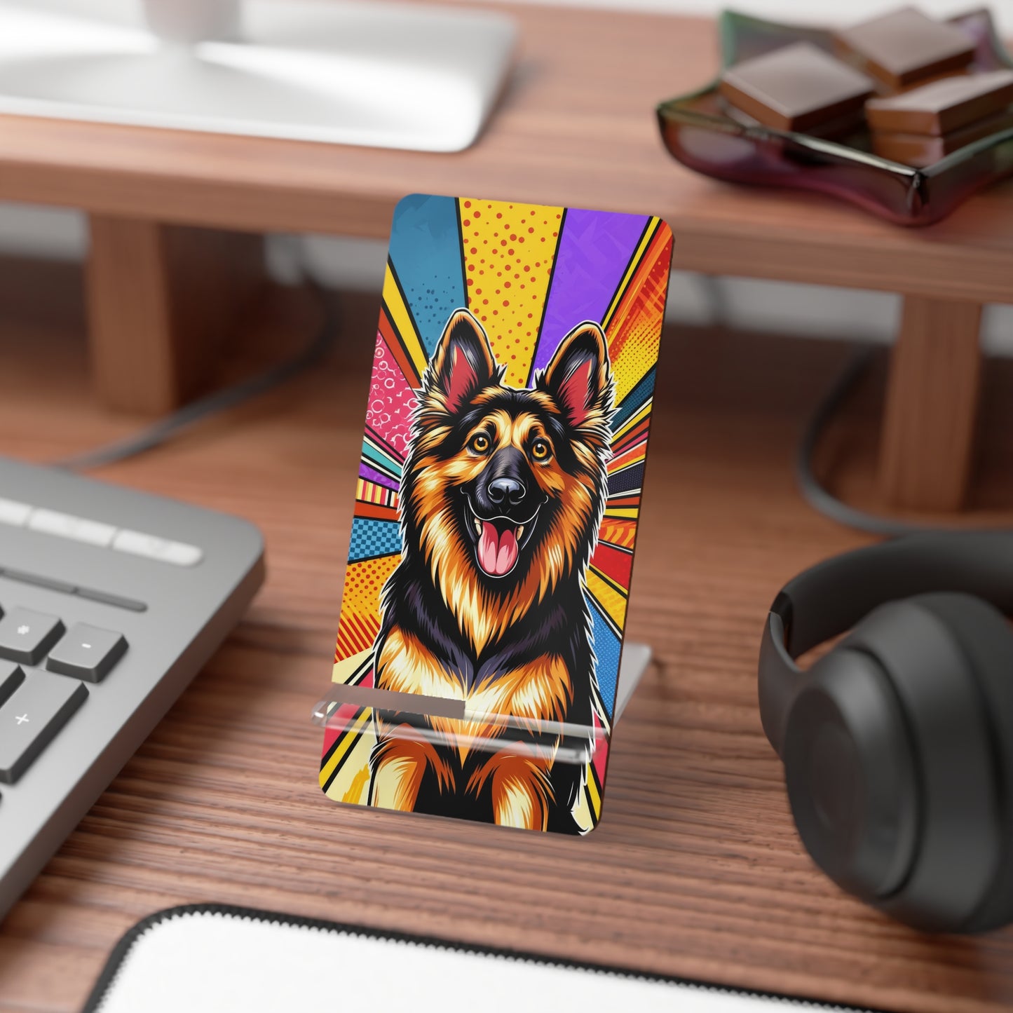 Anime style German Shepherd Smartphone Stand