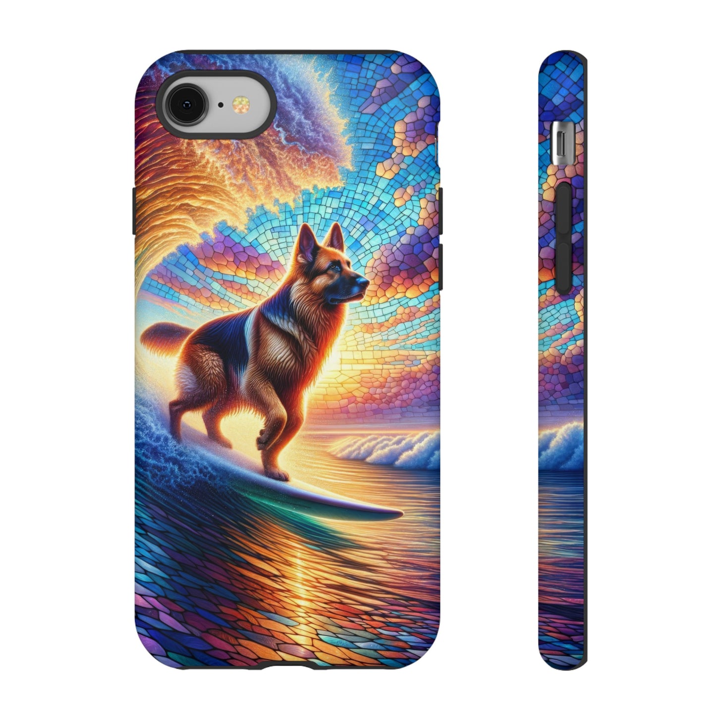 German Shepherd Surfing Phone Case