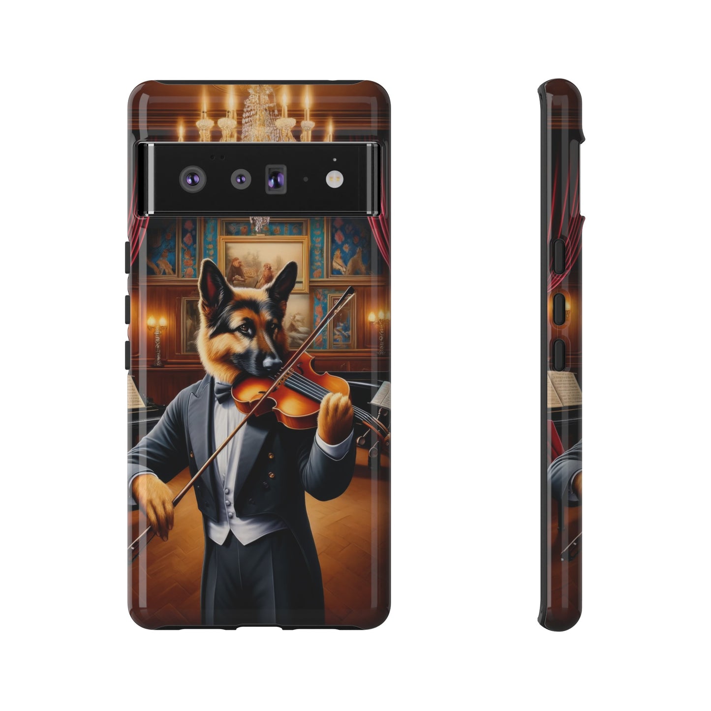 German Shepherd Playing the Violin Phone Case