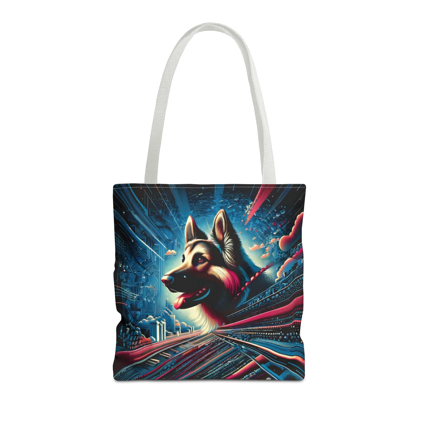 Futurism and gothic German Shepherd Tote Bag