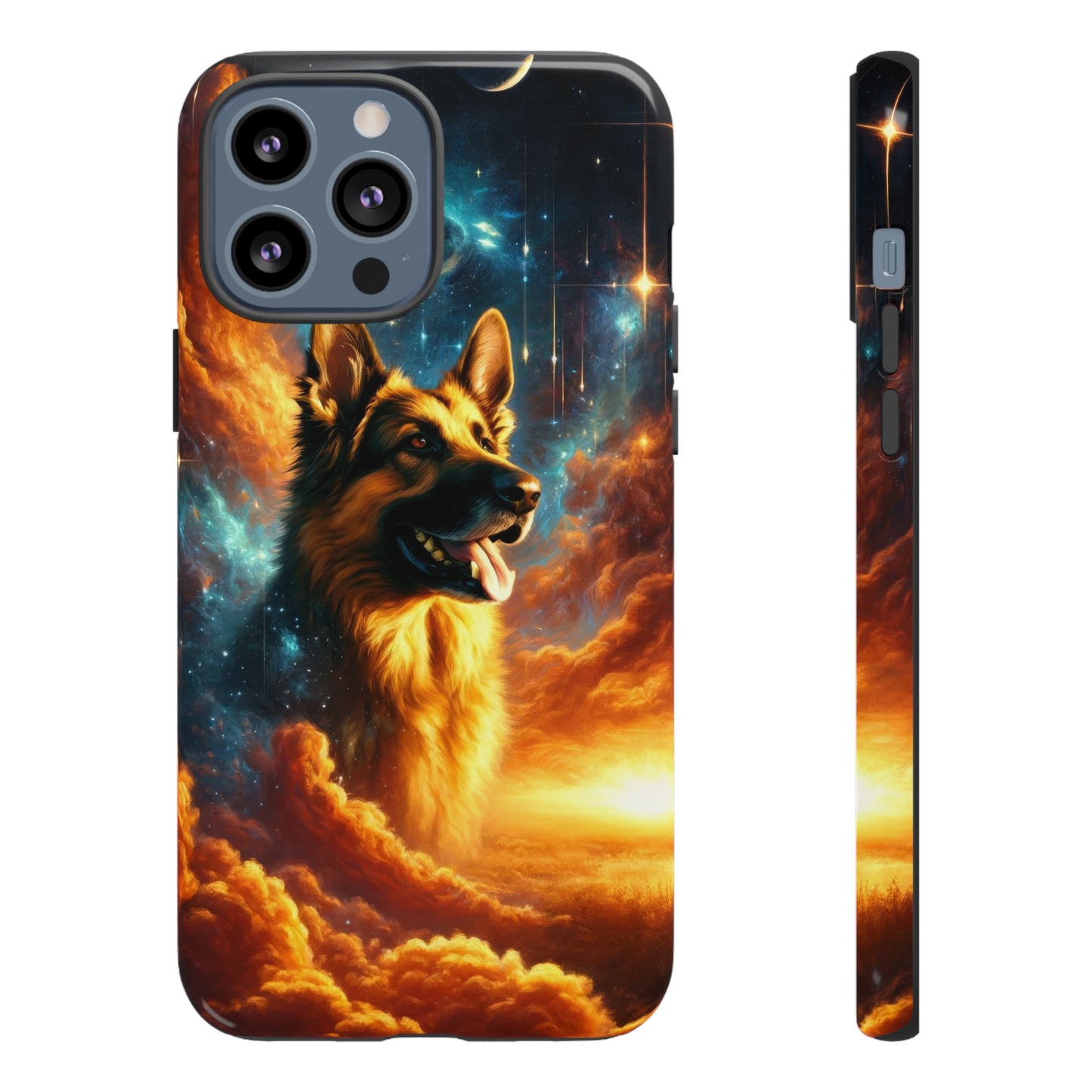 Sci-fi and stars-themed German Shepherd Phone Case