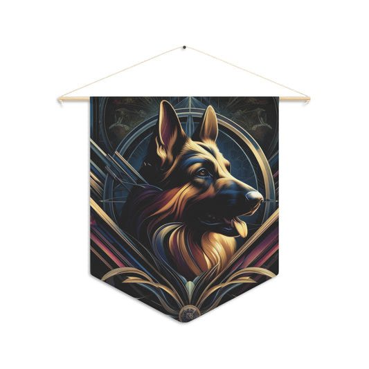 Gothic inspired German Shepherd Pennant