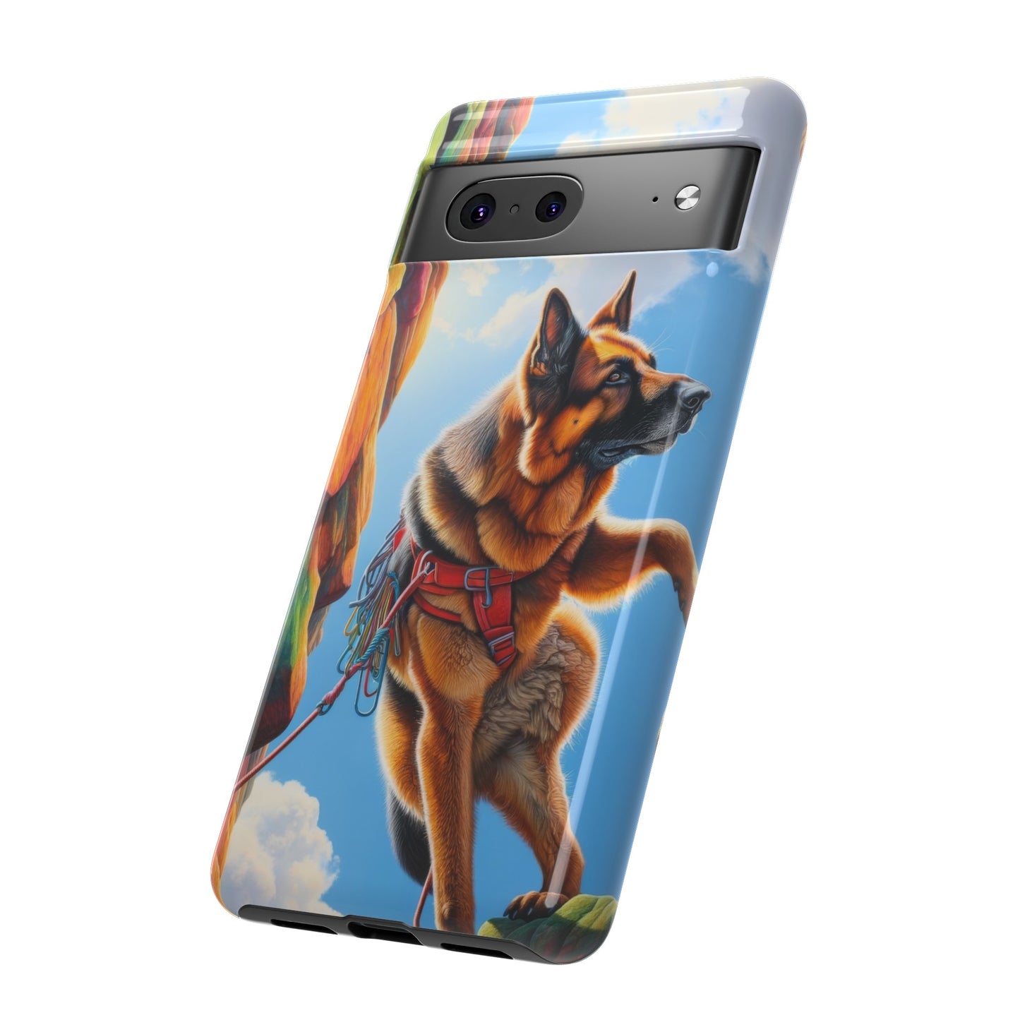 German Shepherd Rock climbing Phone Case