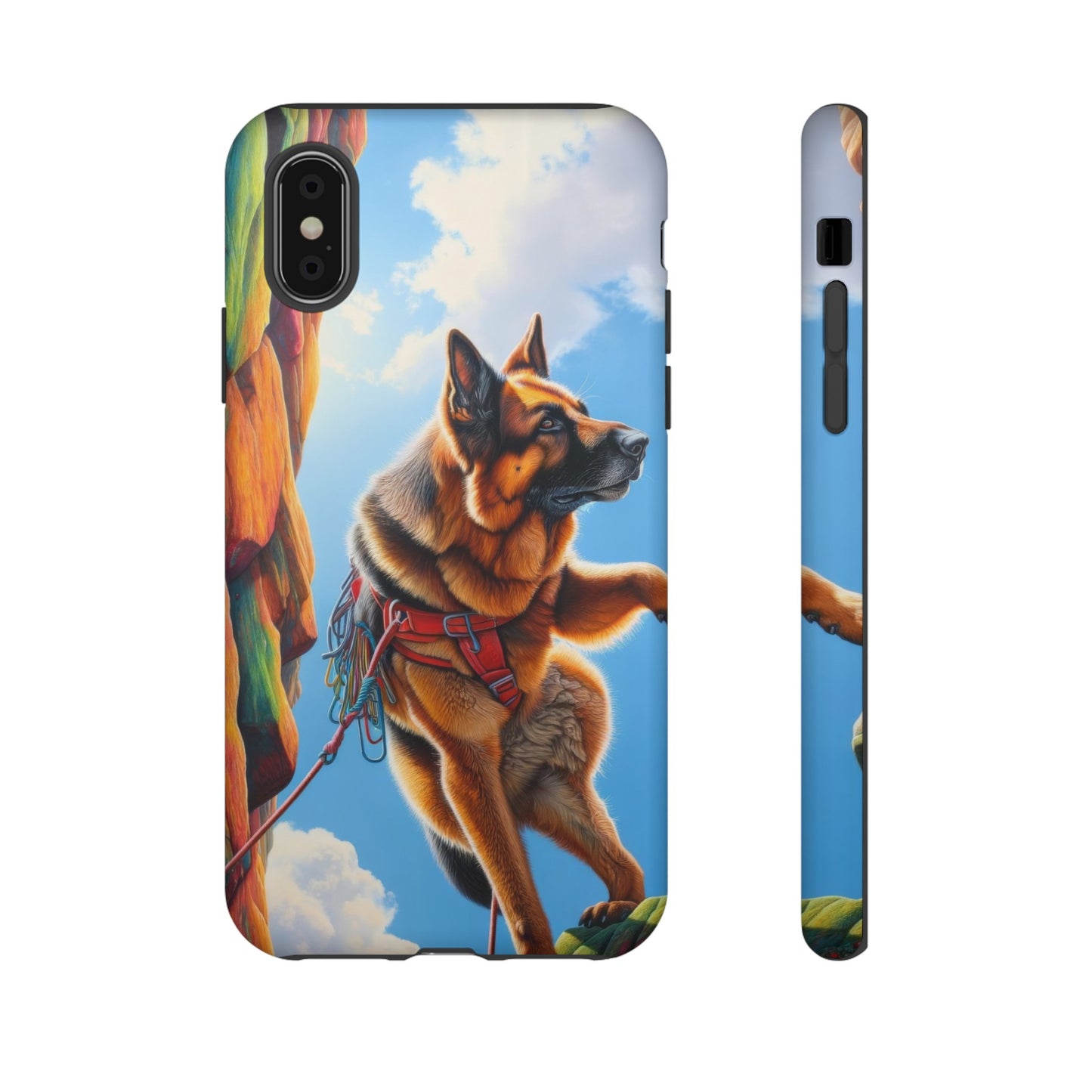 German Shepherd Rock climbing Phone Case