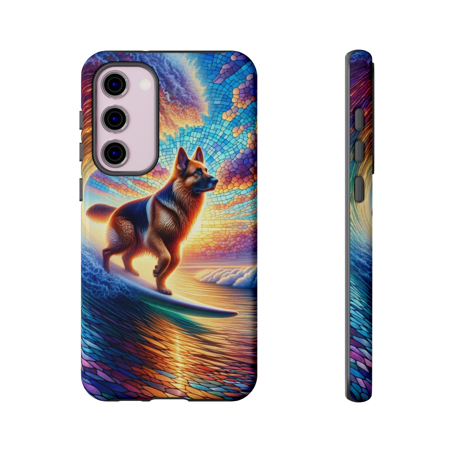 German Shepherd Surfing Phone Case