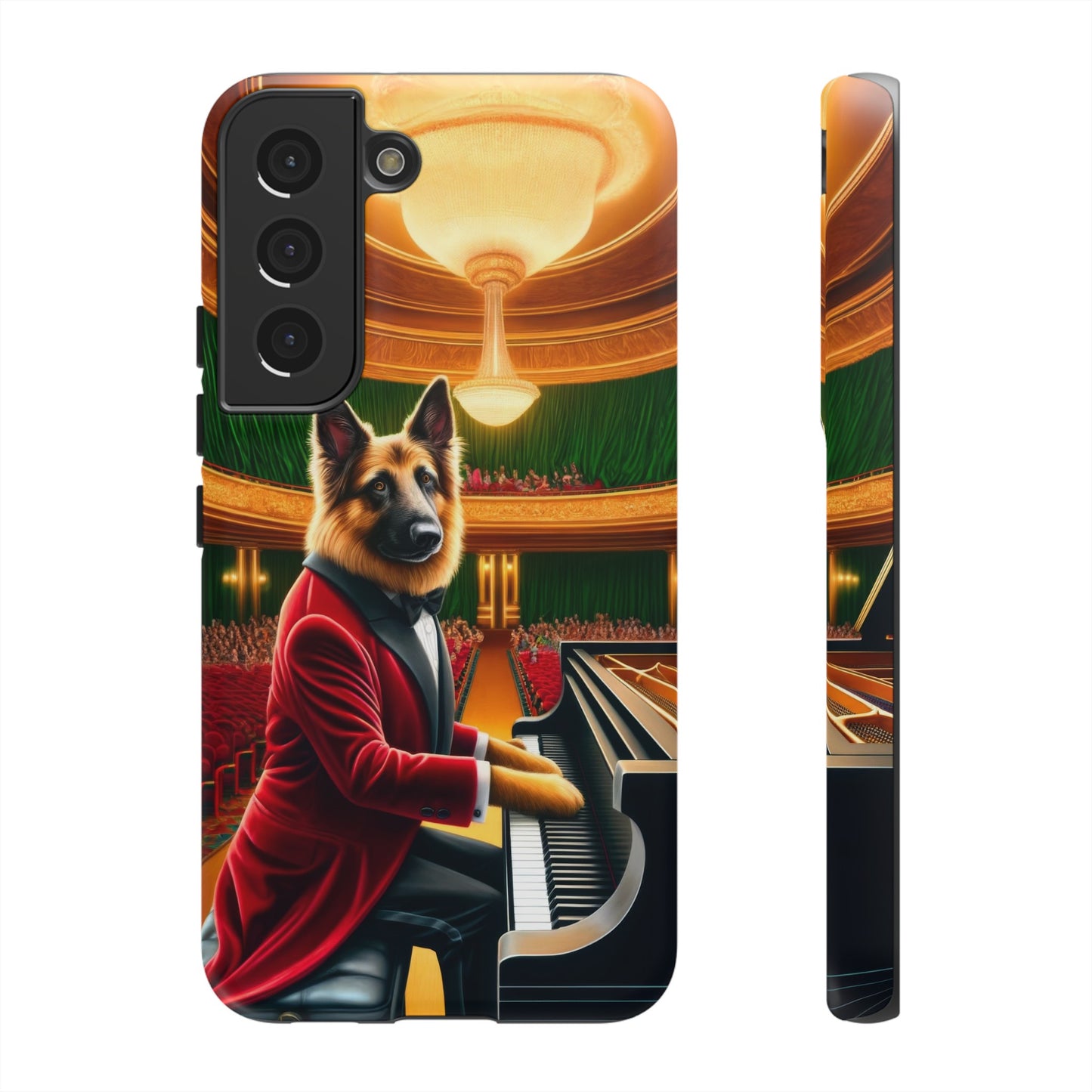 German Shepherd Playing the Piano Phone Case