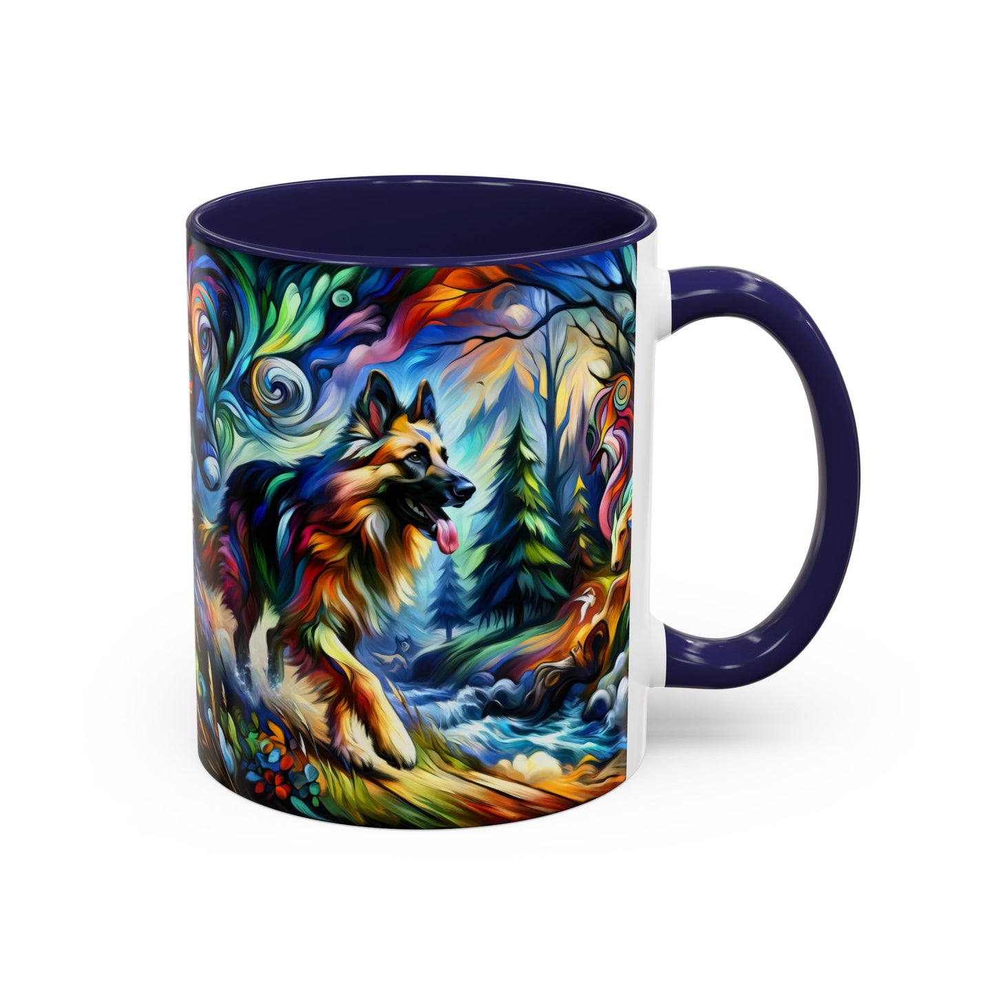 Fantasy and fauvism German Shepherd Coffee Mug