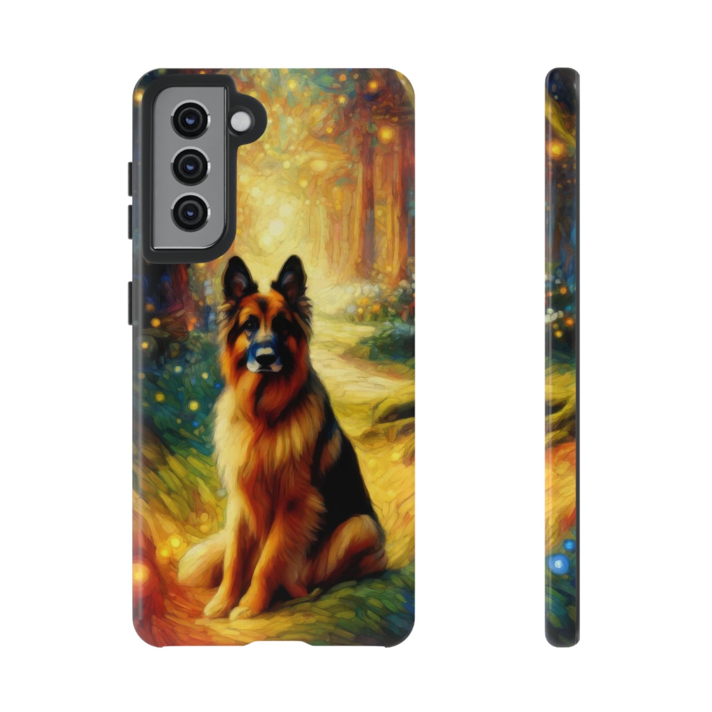 Neo-impressionism and fairy tale German Shepherd Phone Case