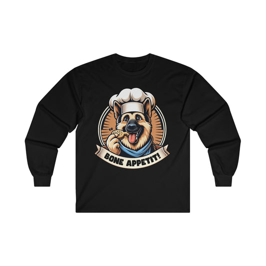 Bone Appetit Long Sleeve Shirt (20 colors) (German Shepherd)