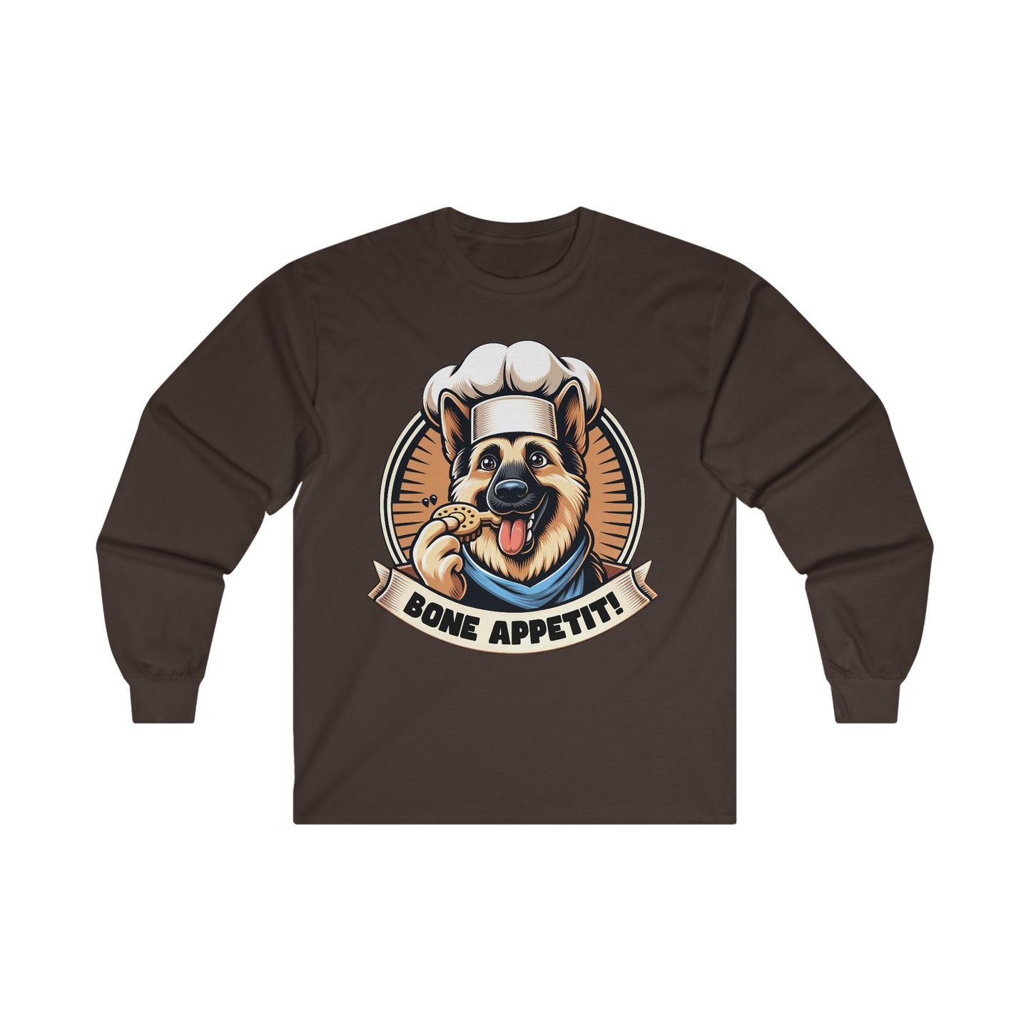 Bone Appetit Long Sleeve Shirt (20 colors) (German Shepherd)