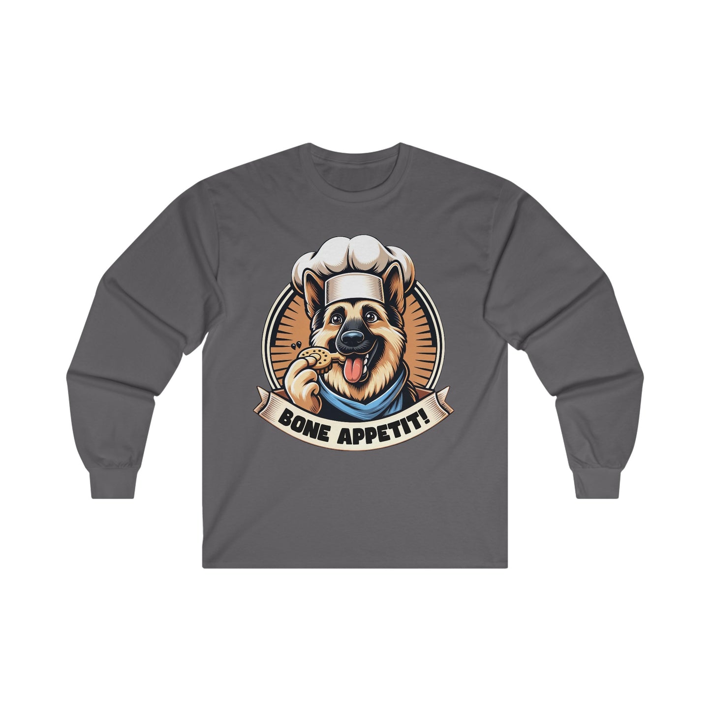 Bone Appetit Long Sleeve Shirt (20 colors) (German Shepherd)